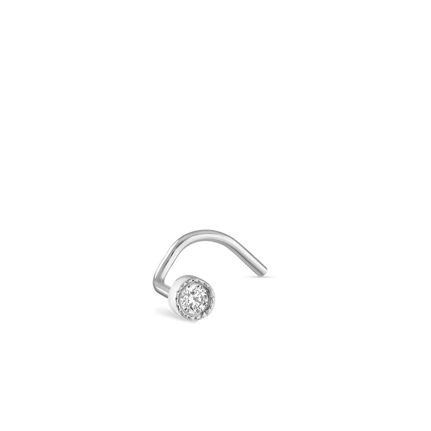 Diamond Scalloped Set Nostril Screw