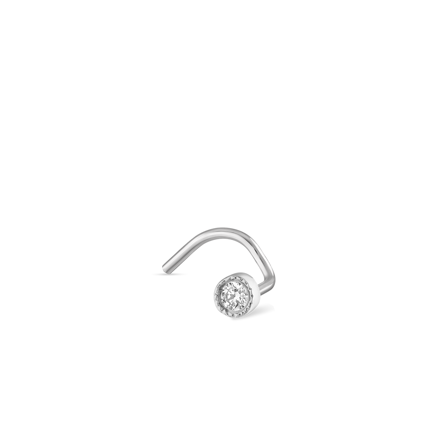 Diamond Scalloped Set Nostril Screw