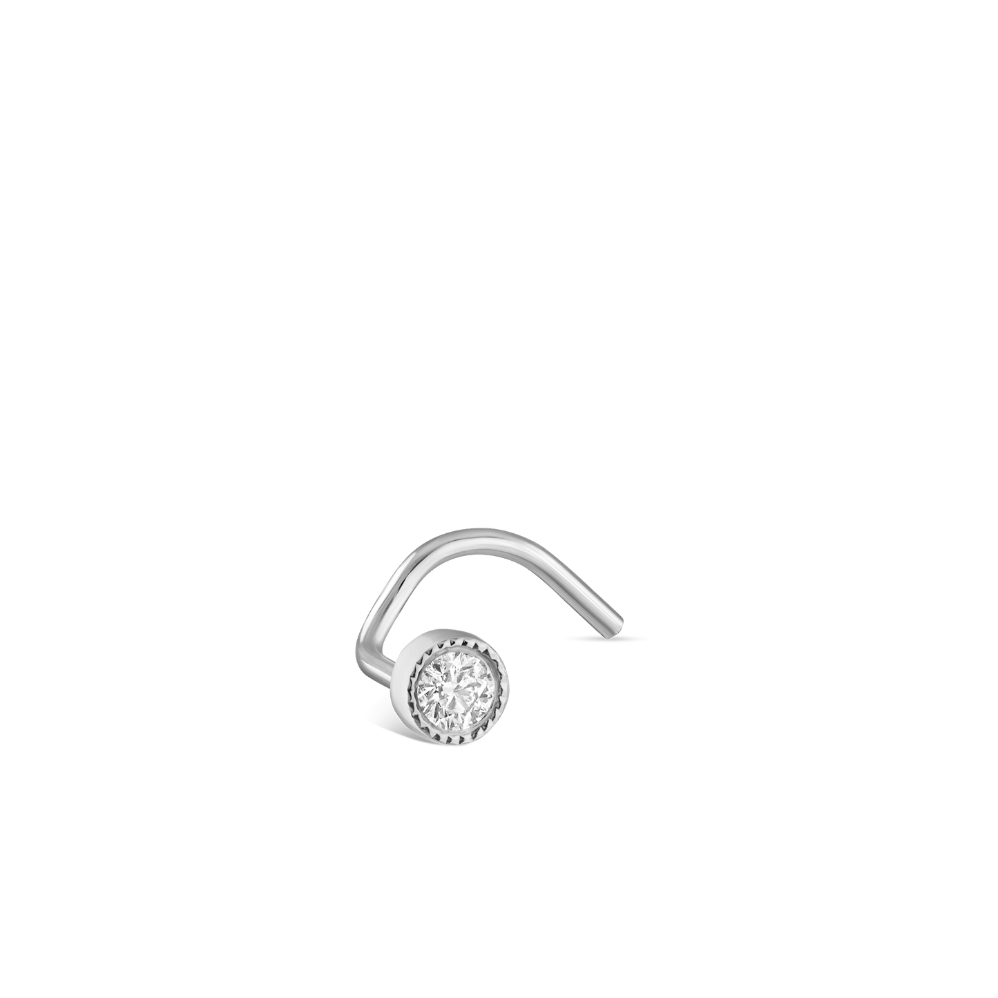 Diamond Scalloped Set Nostril Screw