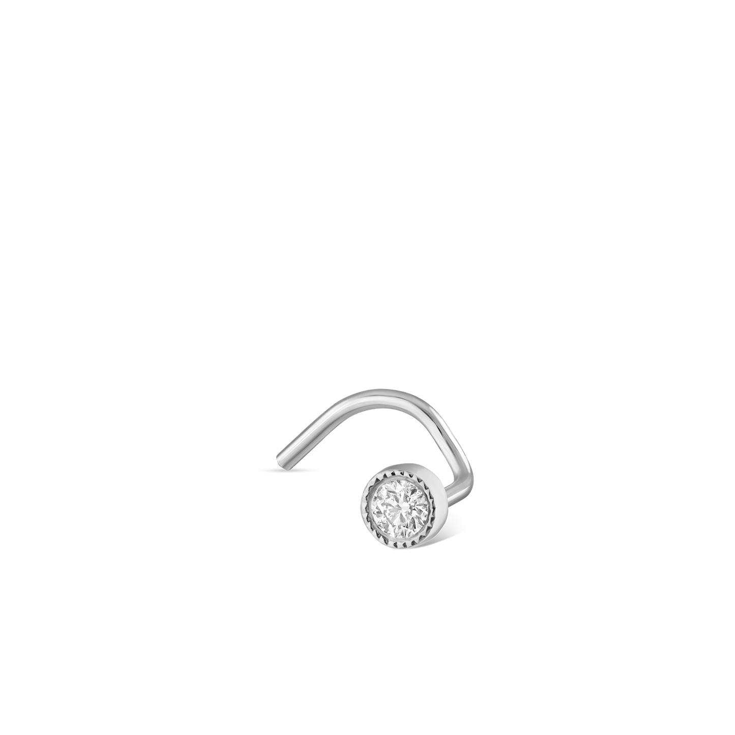 Diamond Scalloped Set Nostril Screw