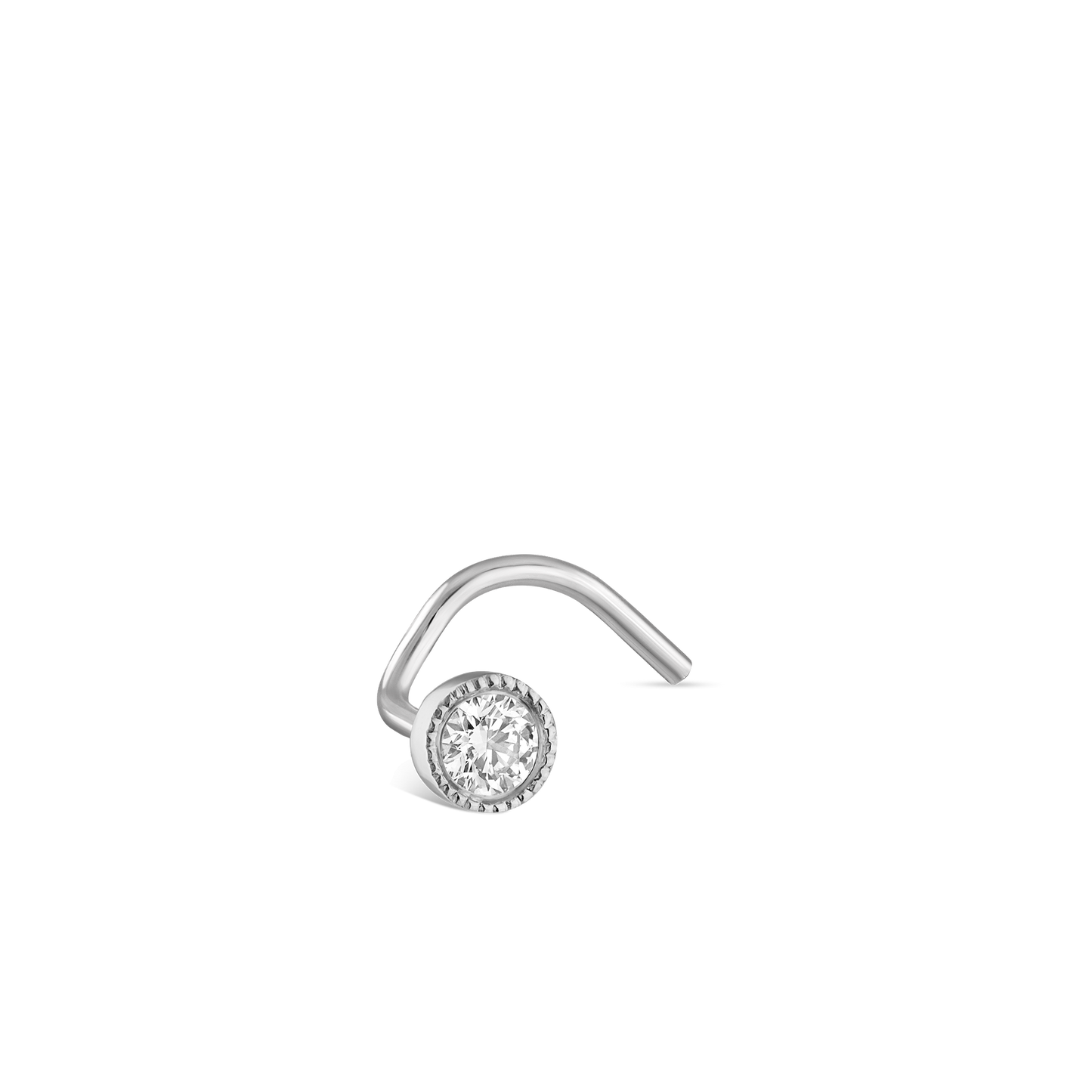 Diamond Scalloped Set Nostril Screw
