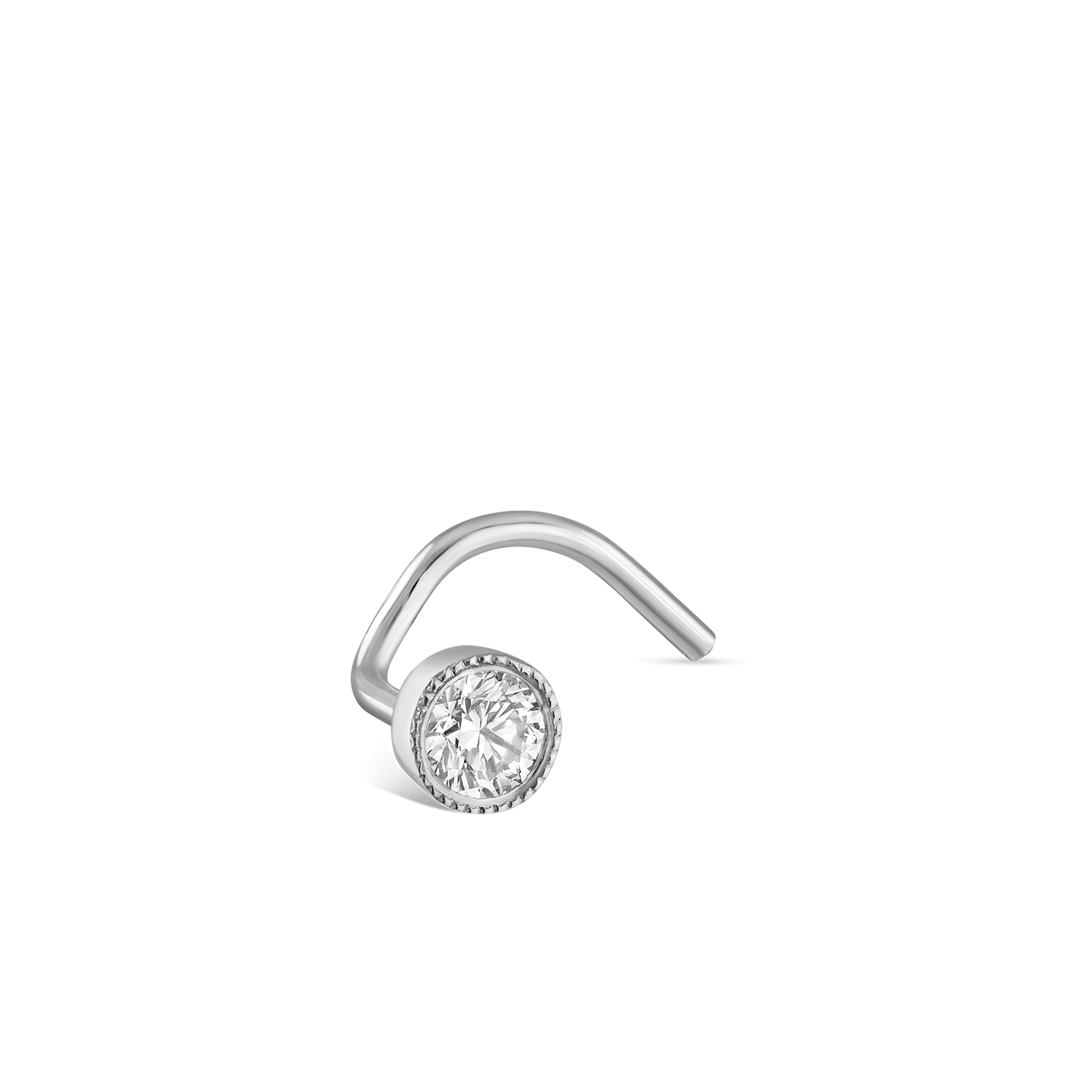 Diamond Scalloped Set Nostril Screw
