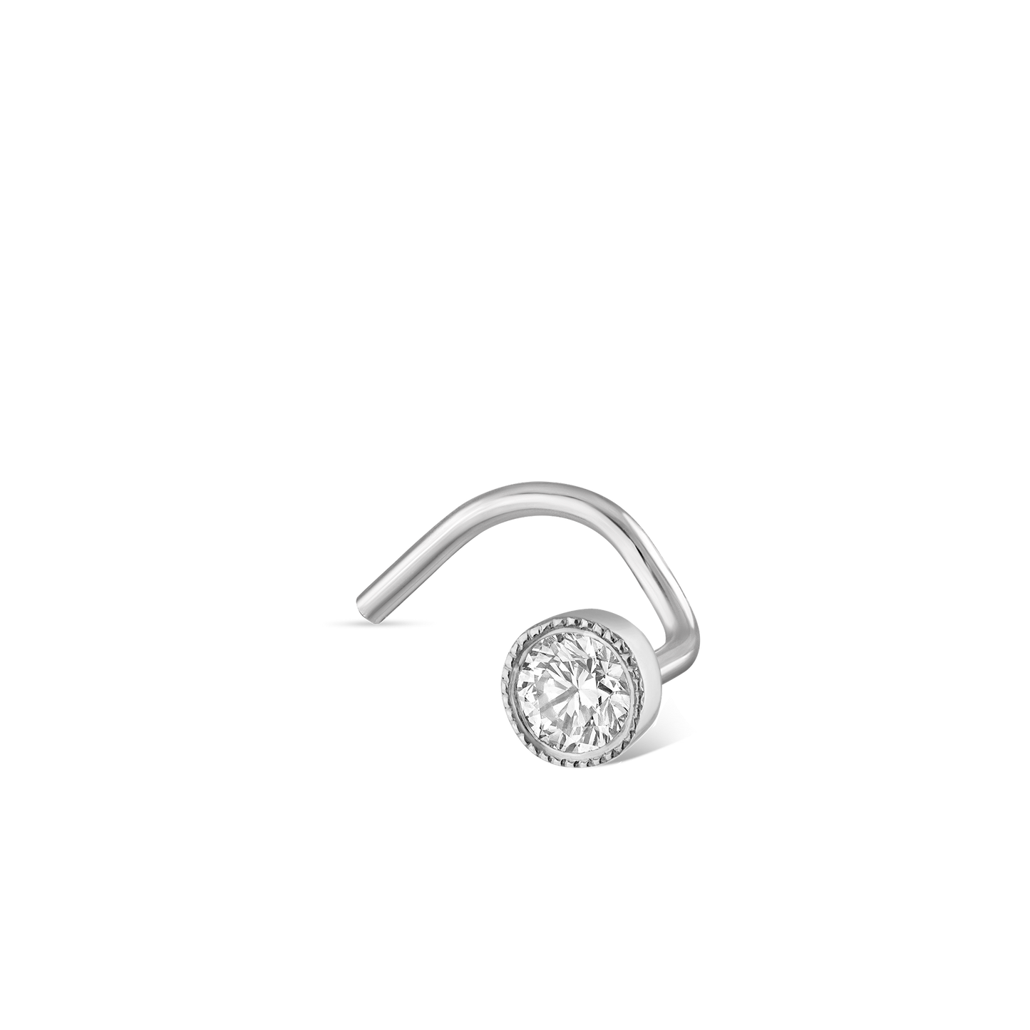 Diamond Scalloped Set Nostril Screw