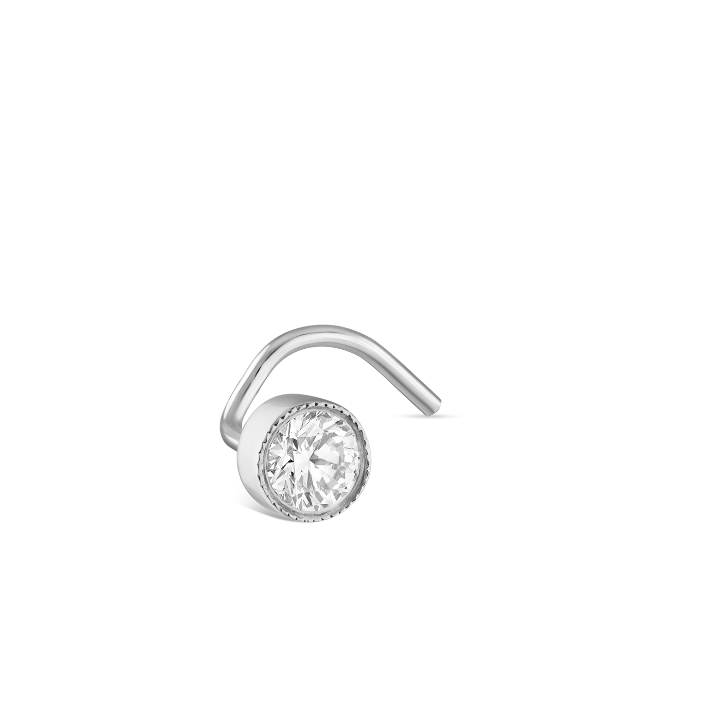 Diamond Scalloped Set Nostril Screw
