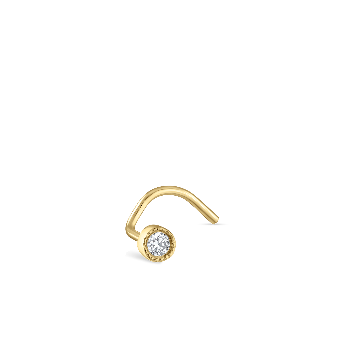 Diamond Scalloped Set Nostril Screw