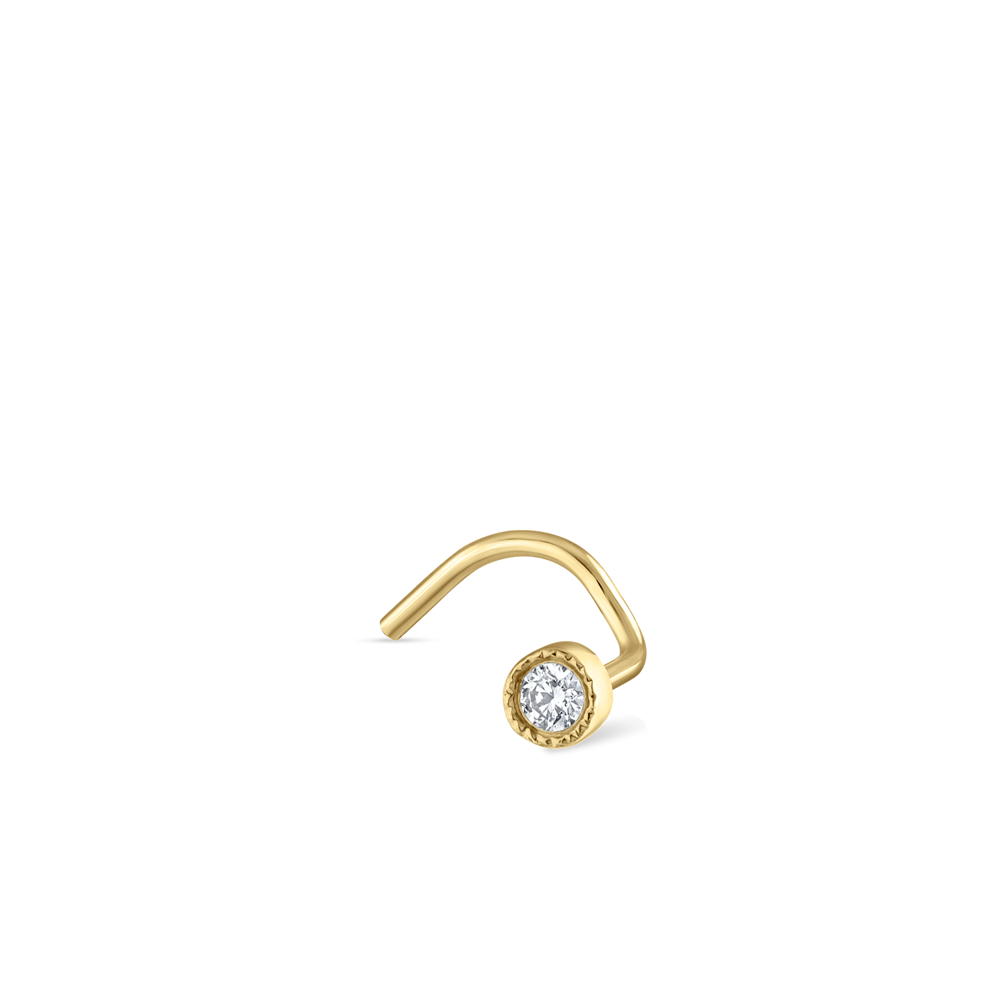 Diamond Scalloped Set Nostril Screw
