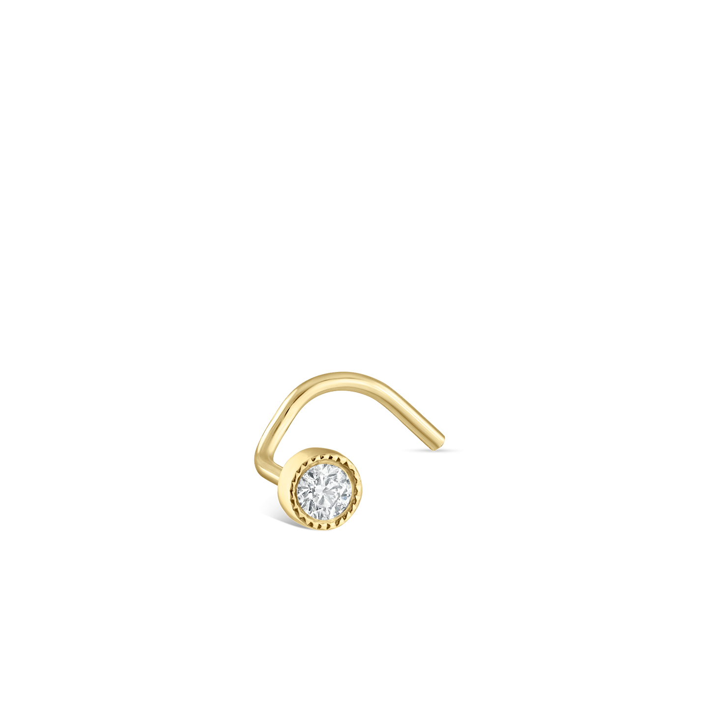 Diamond Scalloped Set Nostril Screw