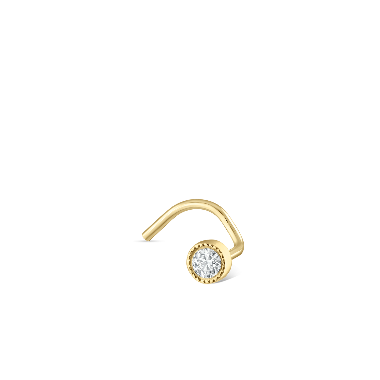 Diamond Scalloped Set Nostril Screw