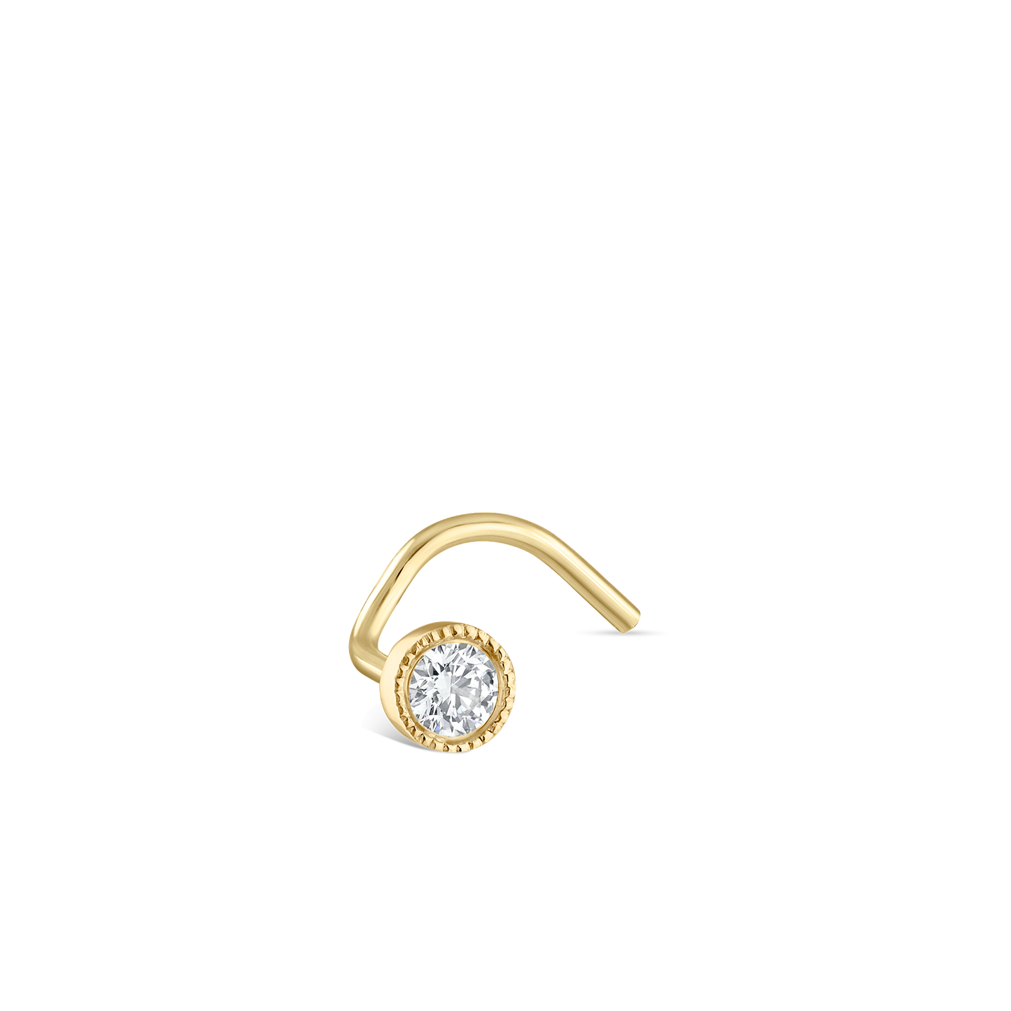 Diamond Scalloped Set Nostril Screw
