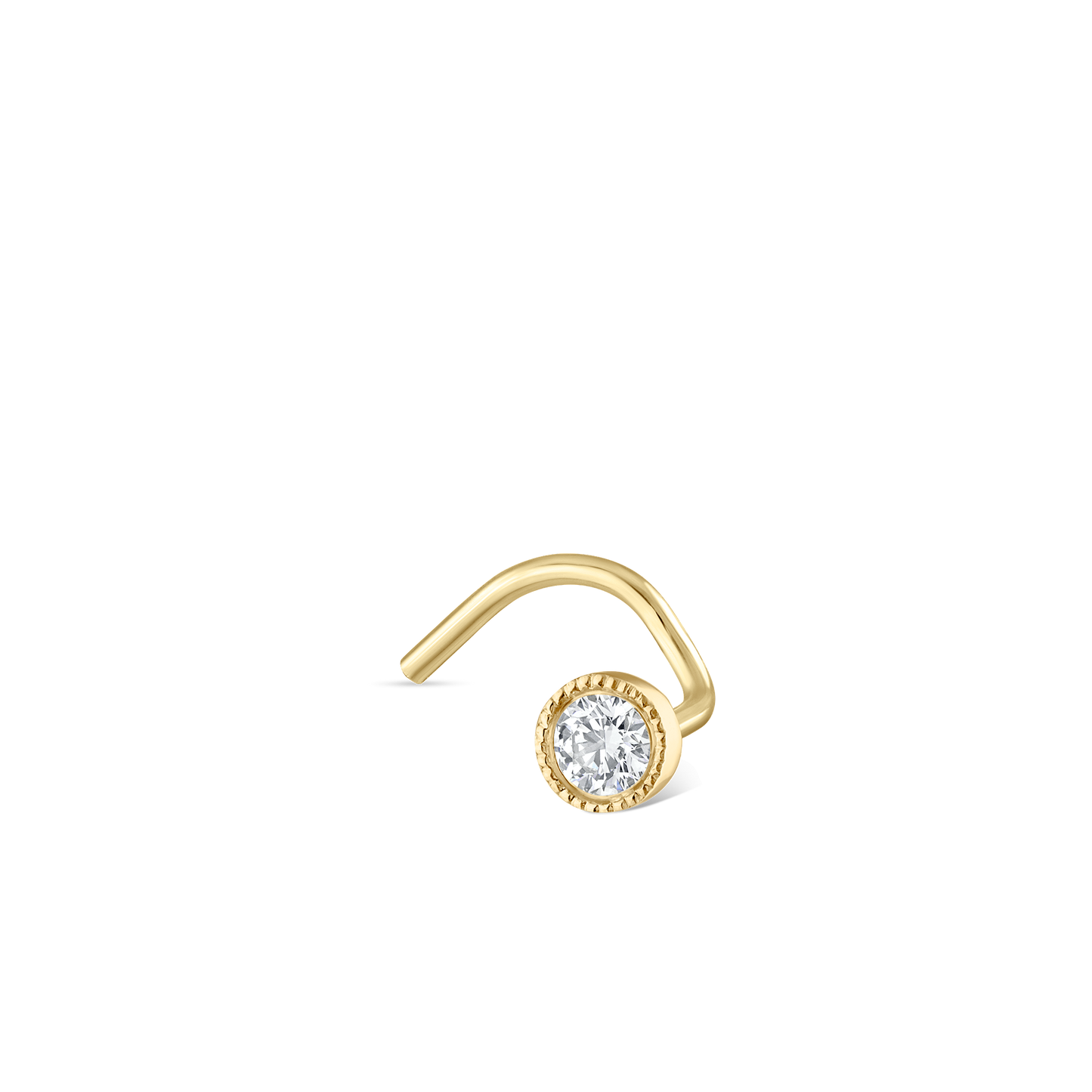 Diamond Scalloped Set Nostril Screw
