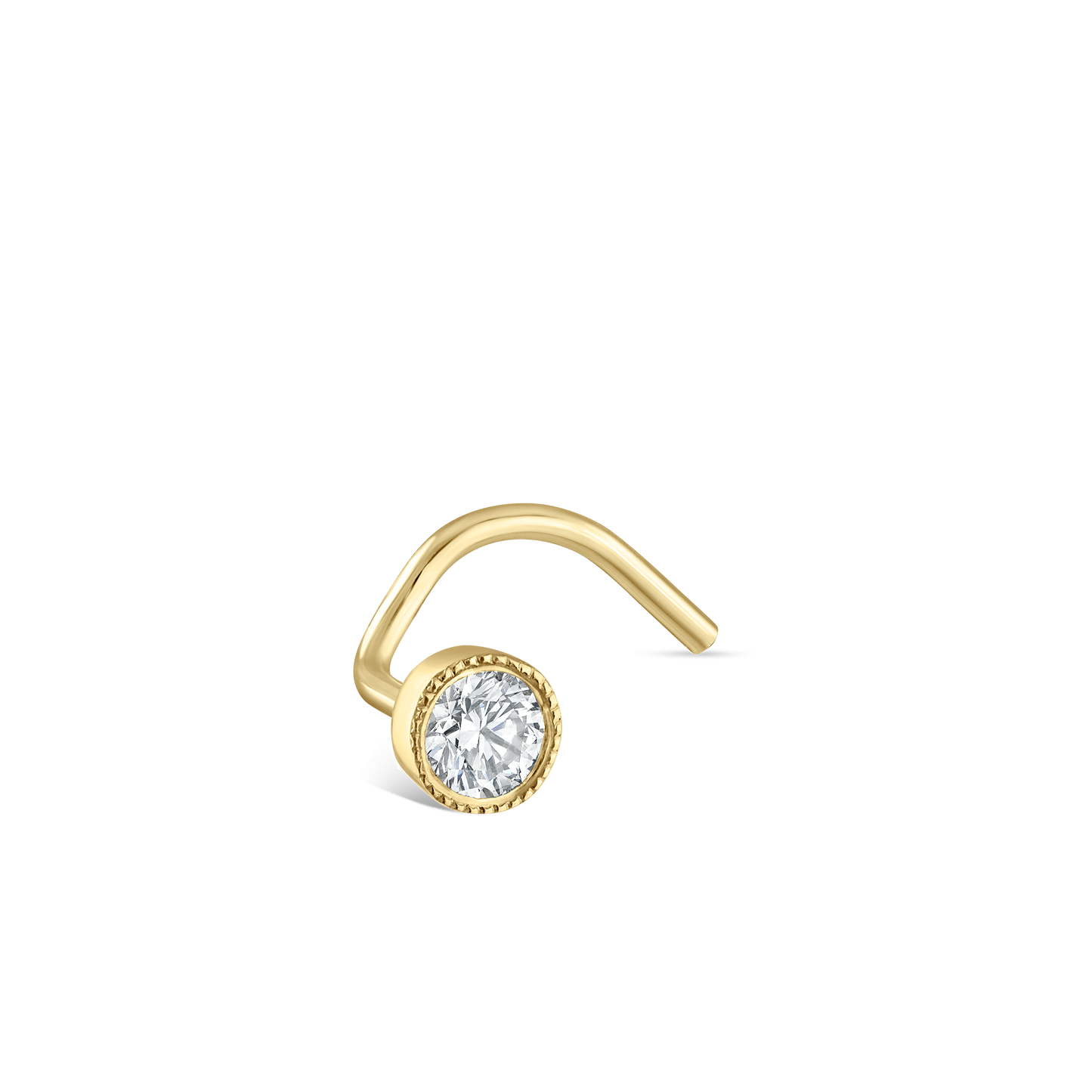 Diamond Scalloped Set Nostril Screw