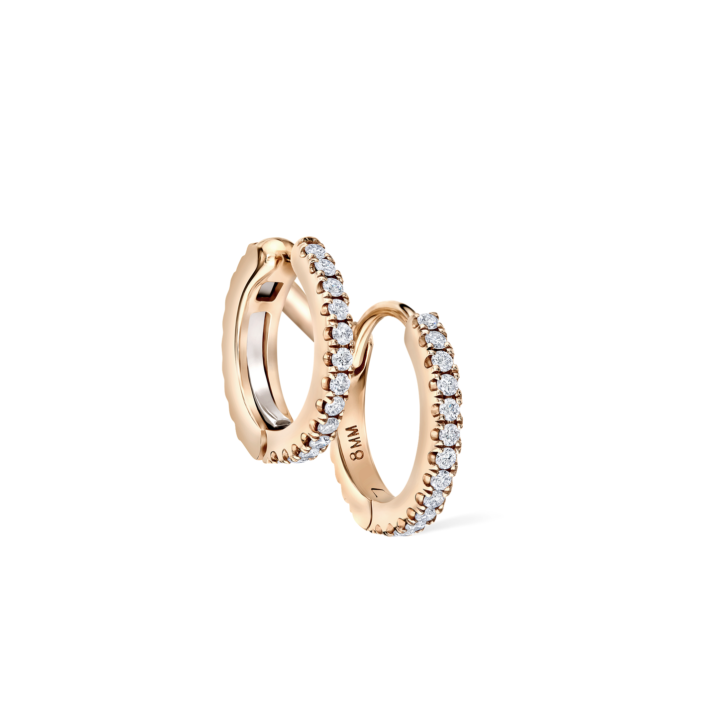 Diamond Double Linked Eternity Hoop Earring and Cuff