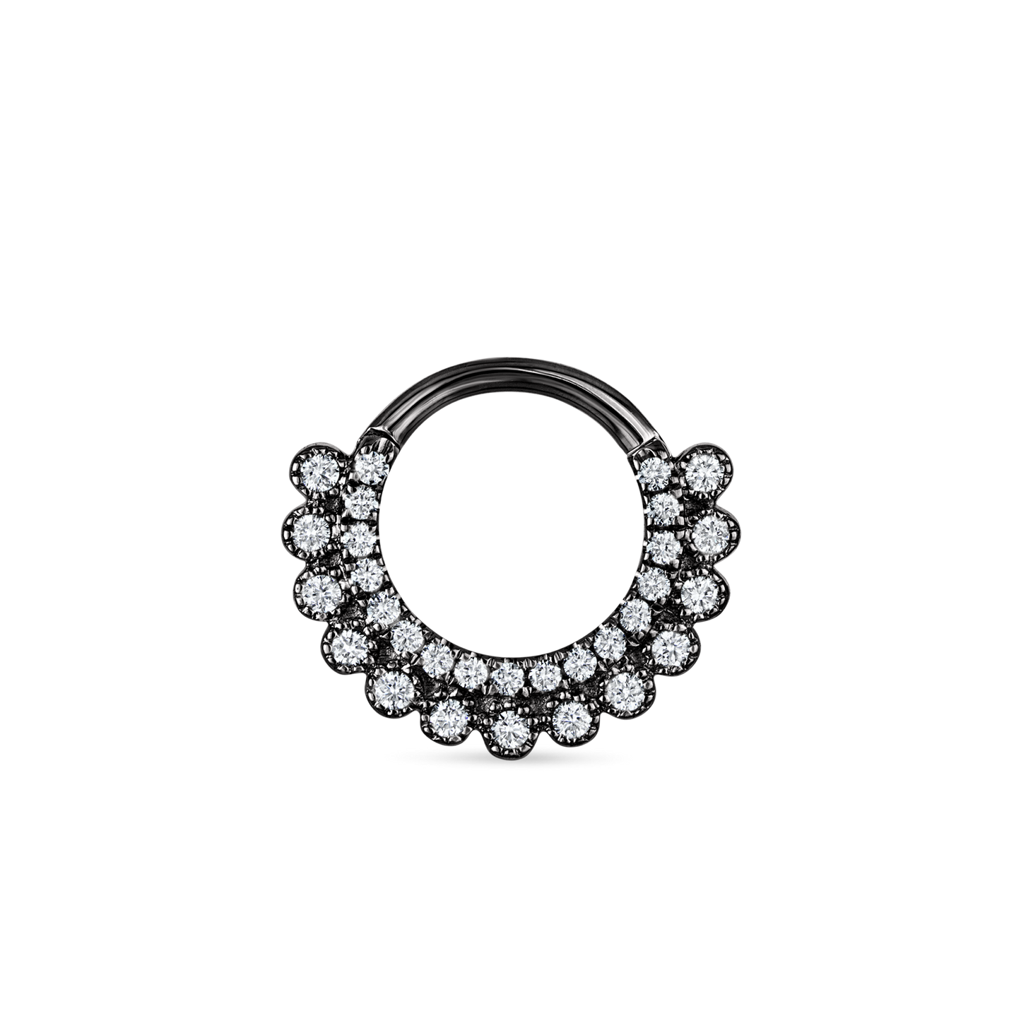 Diamond Apsara Hoop Earring