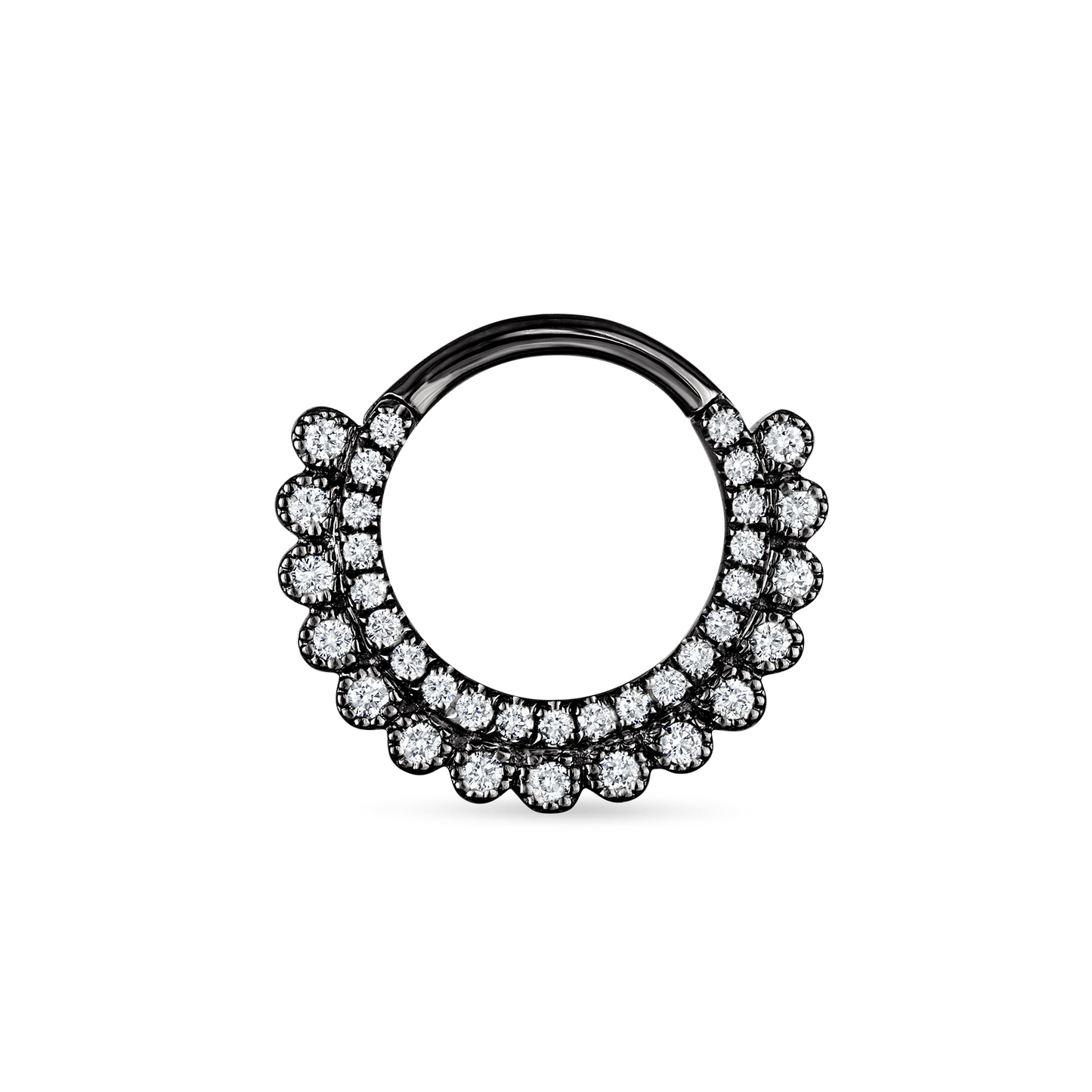 Diamond Apsara Hoop Earring