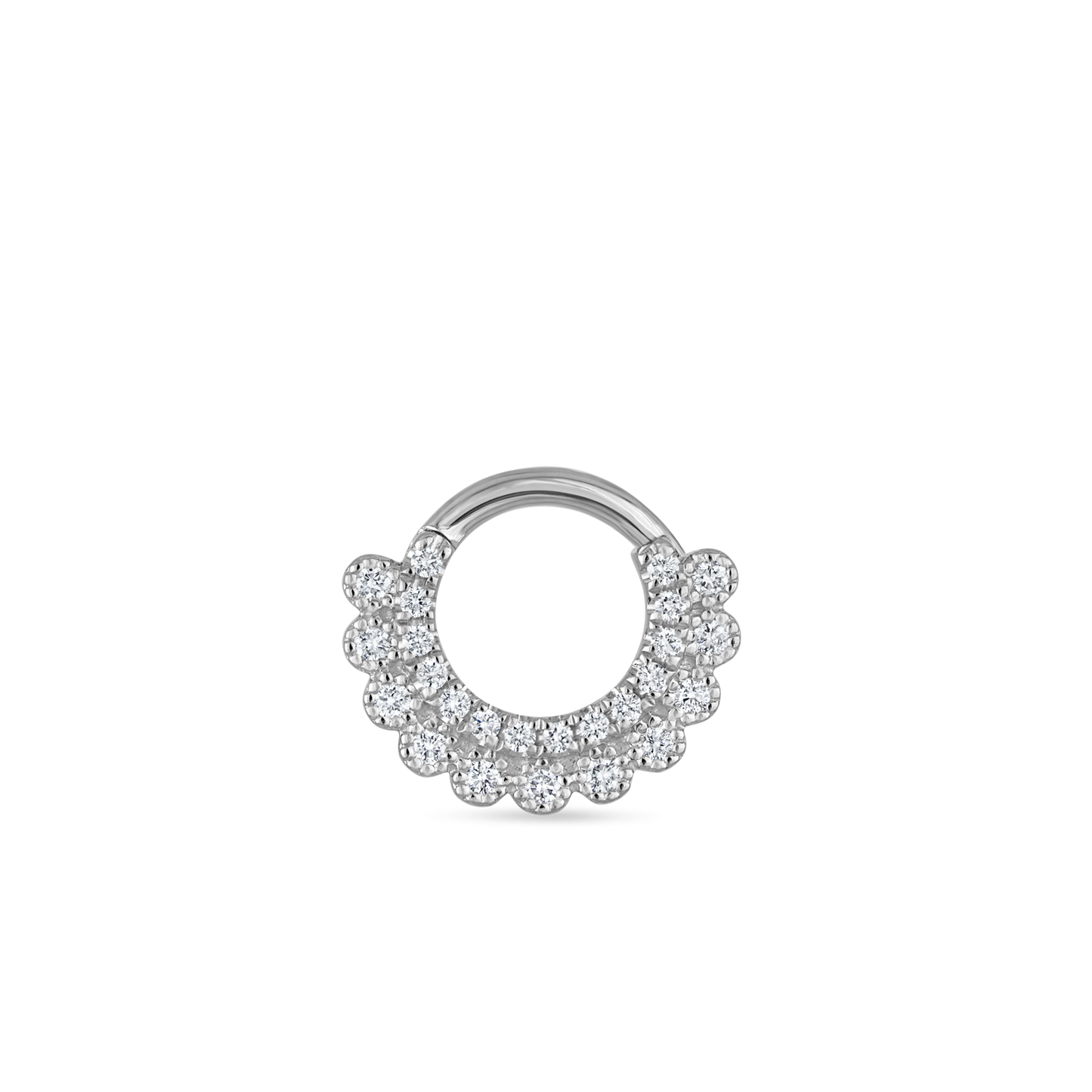 Diamond Apsara Hoop Earring