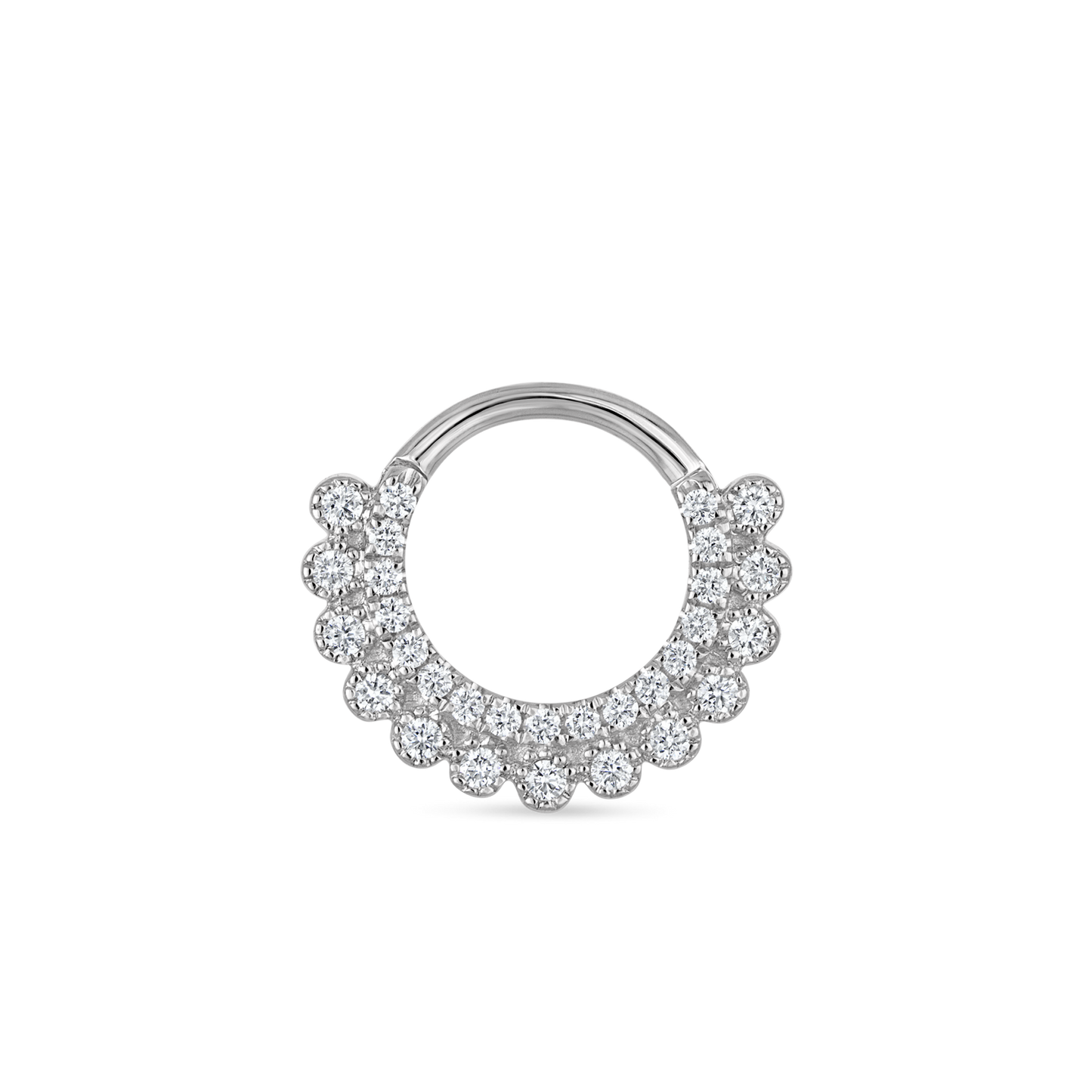 Diamond Apsara Hoop Earring