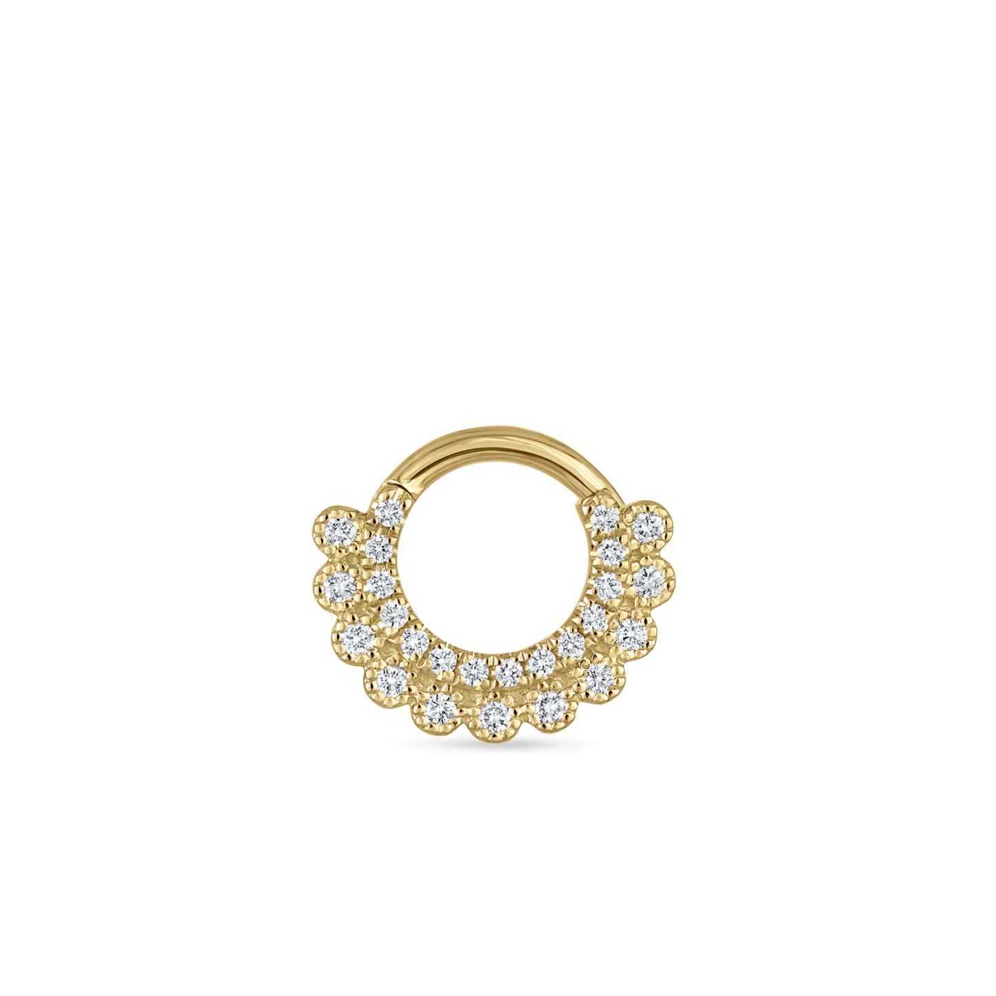 Diamond Apsara Hoop Earring