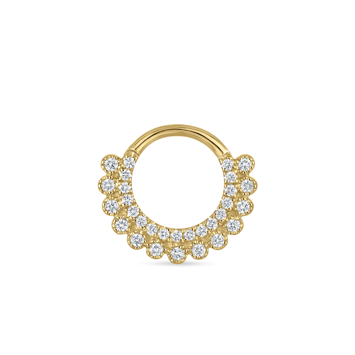 Diamond Apsara Hoop Earring