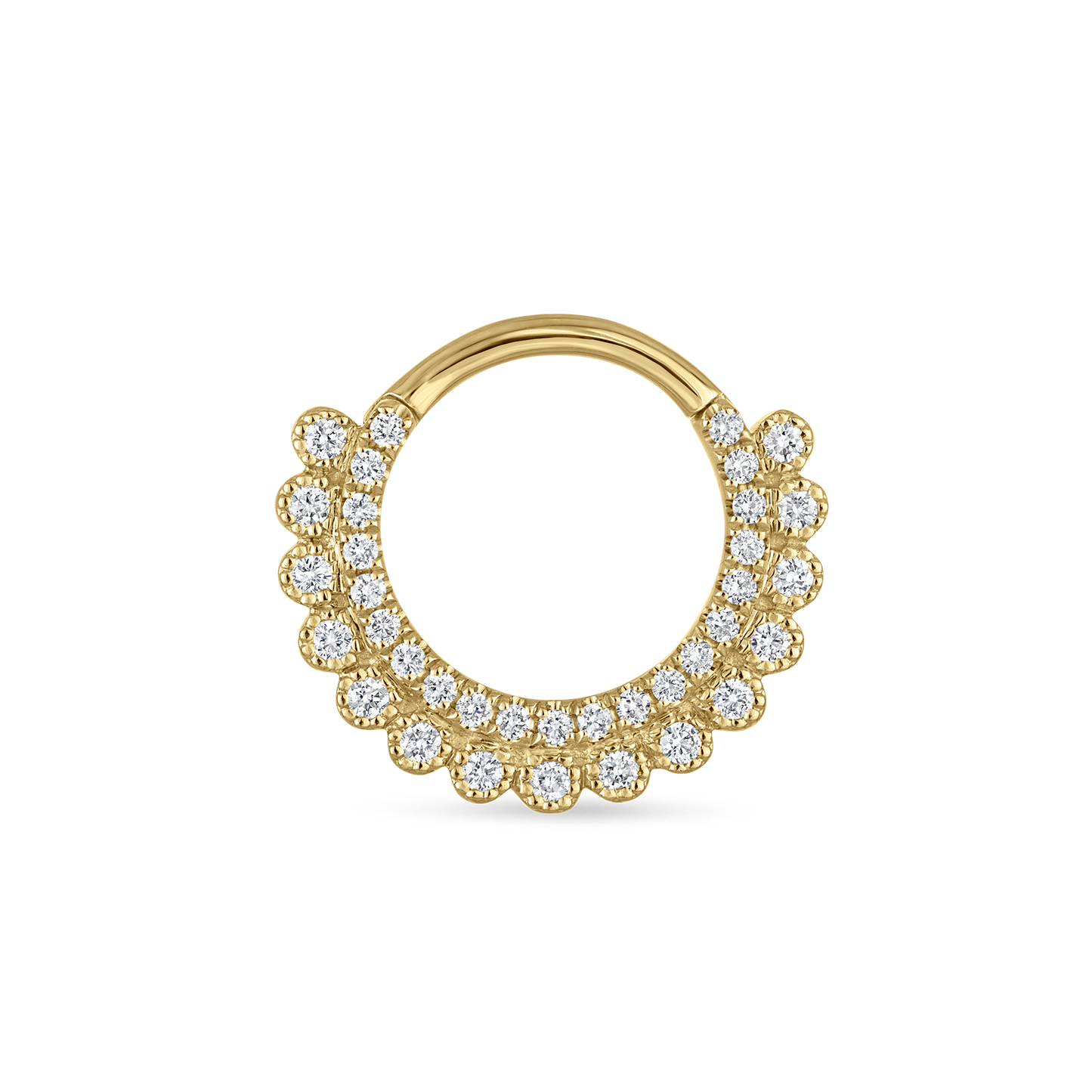 Diamond Apsara Hoop Earring
