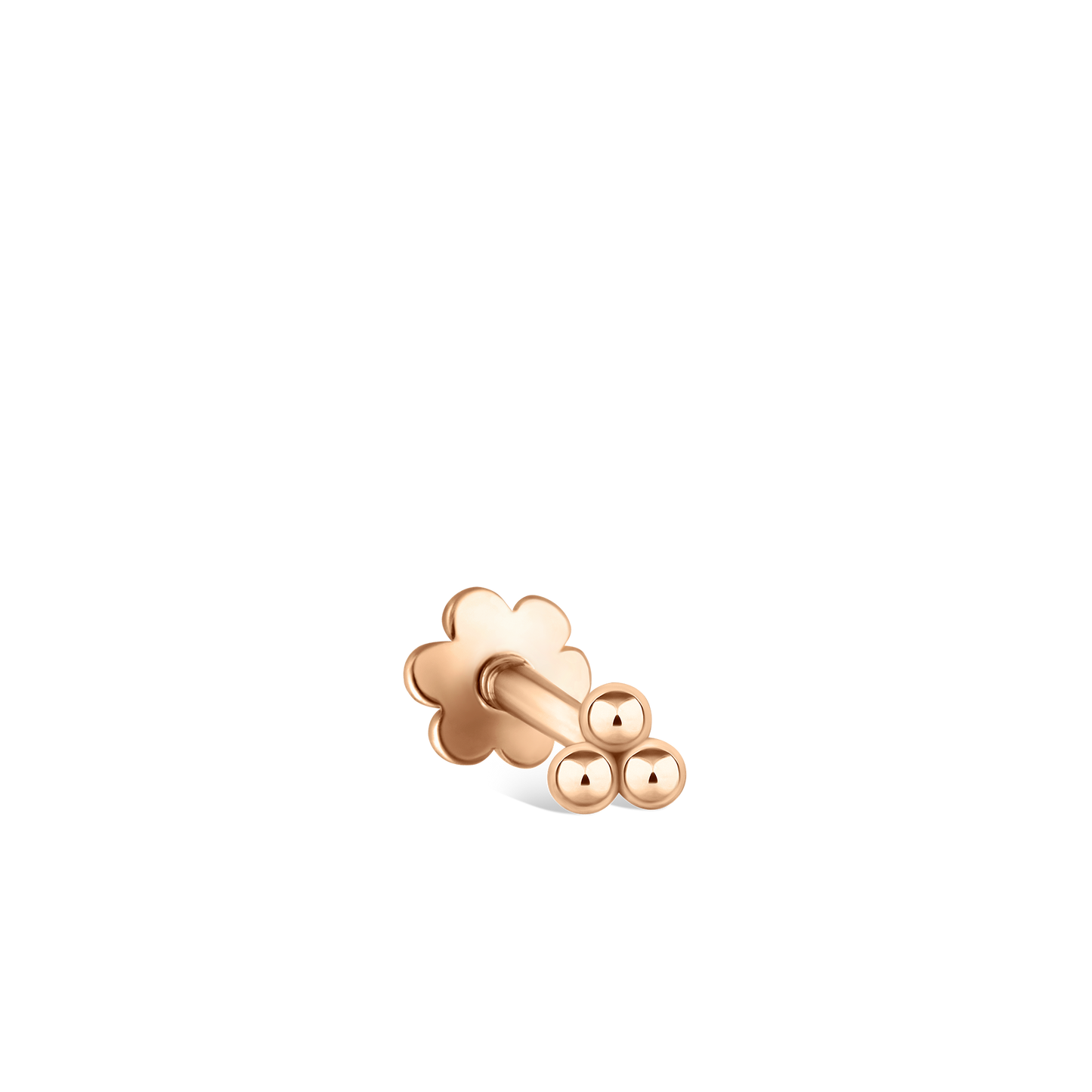 Ball Trinity Threaded Stud Earring