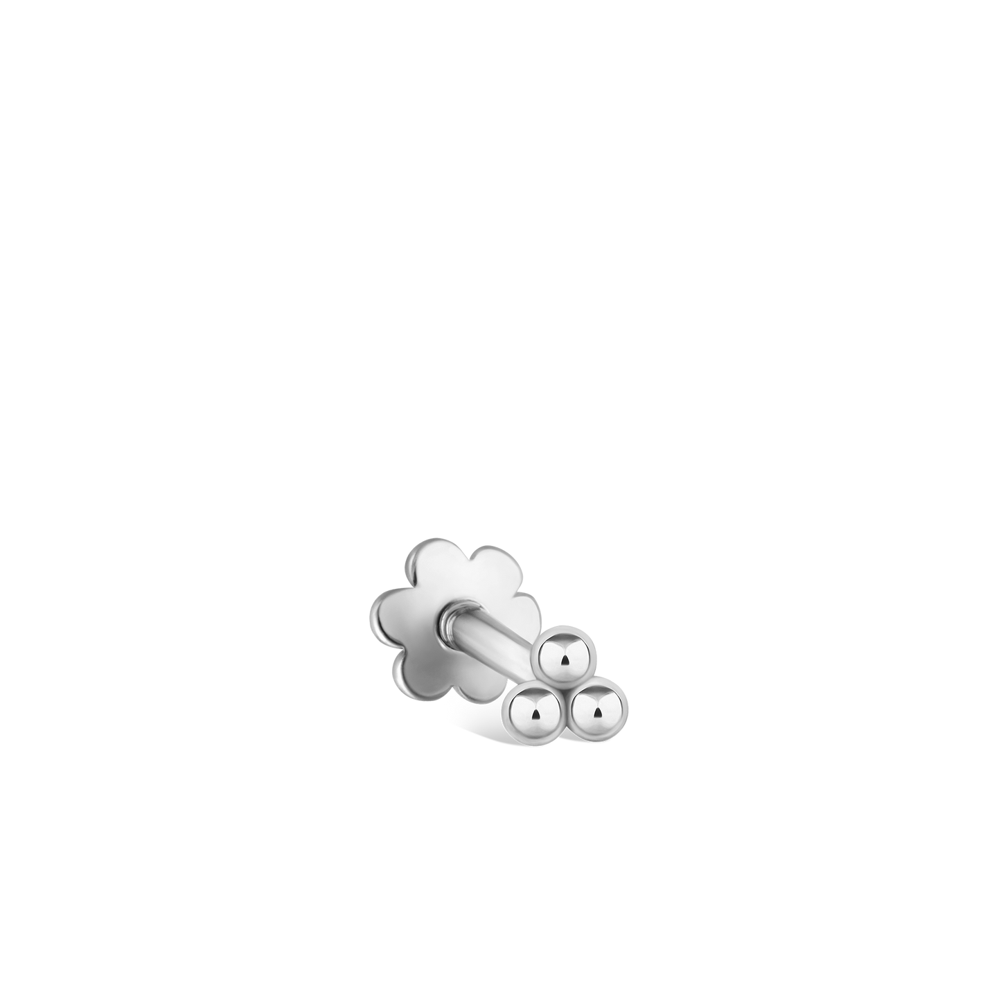 Ball Trinity Threaded Stud Earring