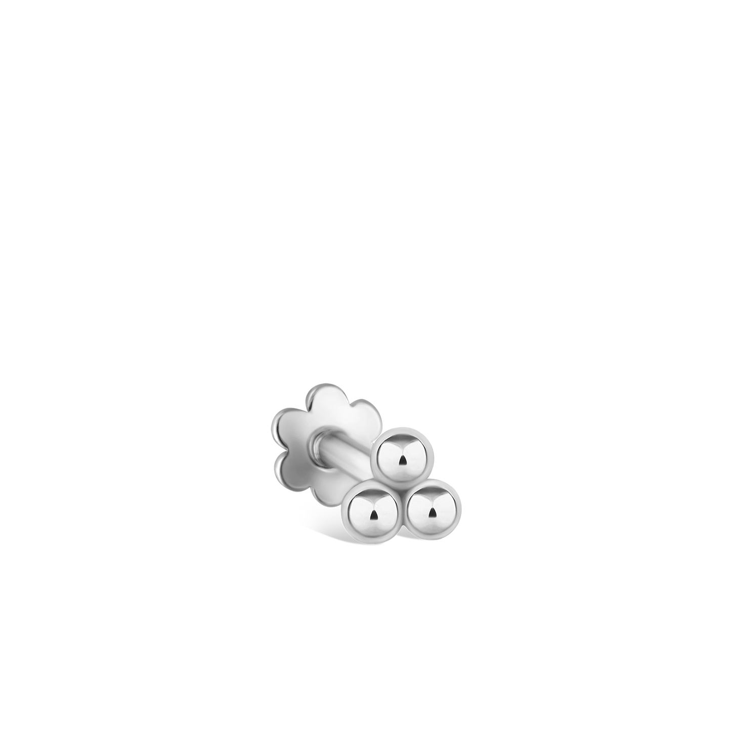 Ball Trinity Threaded Stud Earring