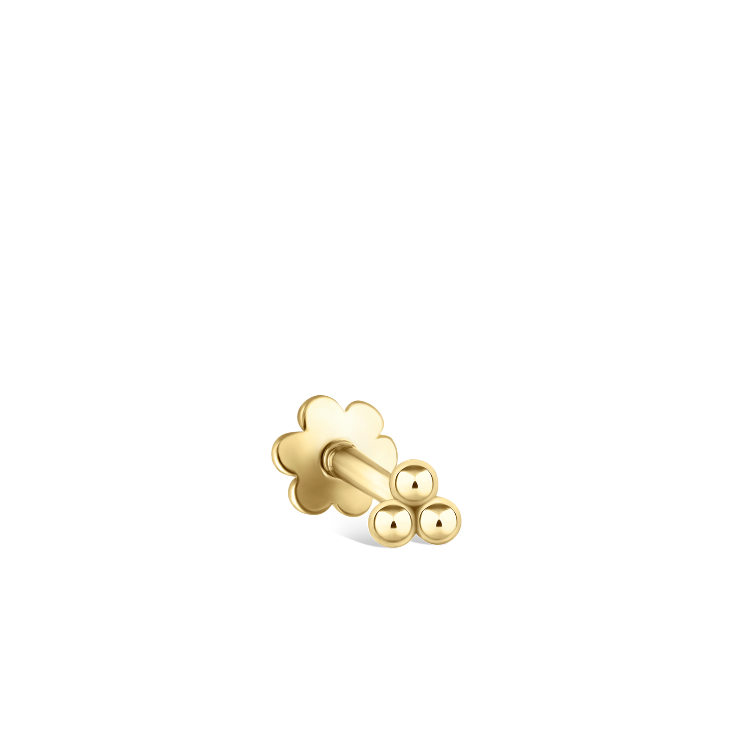 Ball Trinity Threaded Stud Earring