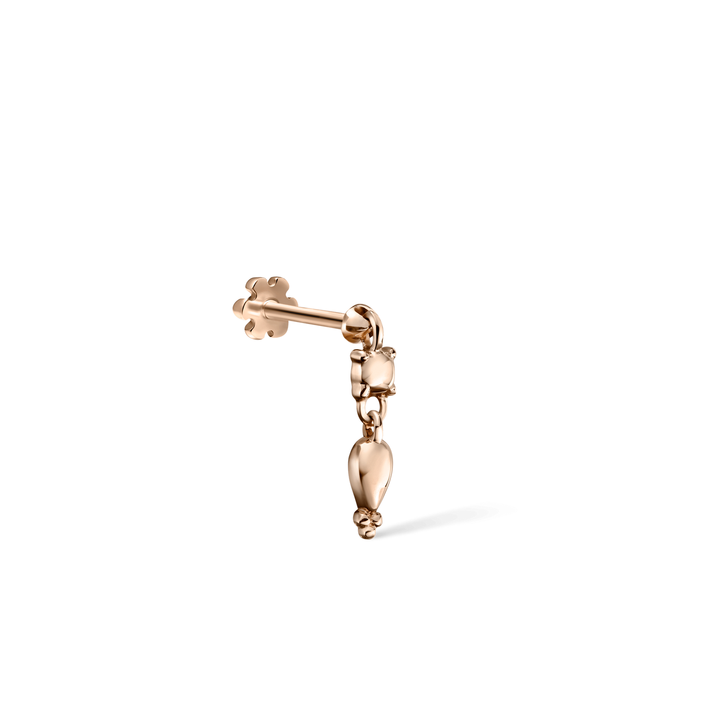 Single Tassel Threaded Charm Earring