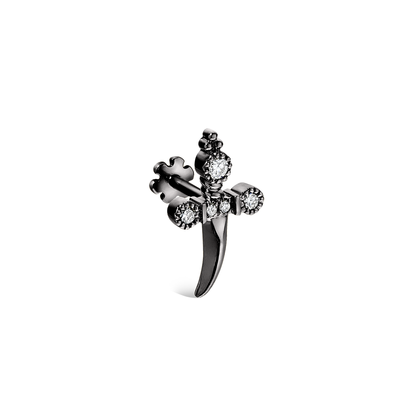 Diamond Trinity Hilt Dagger Threaded Stud