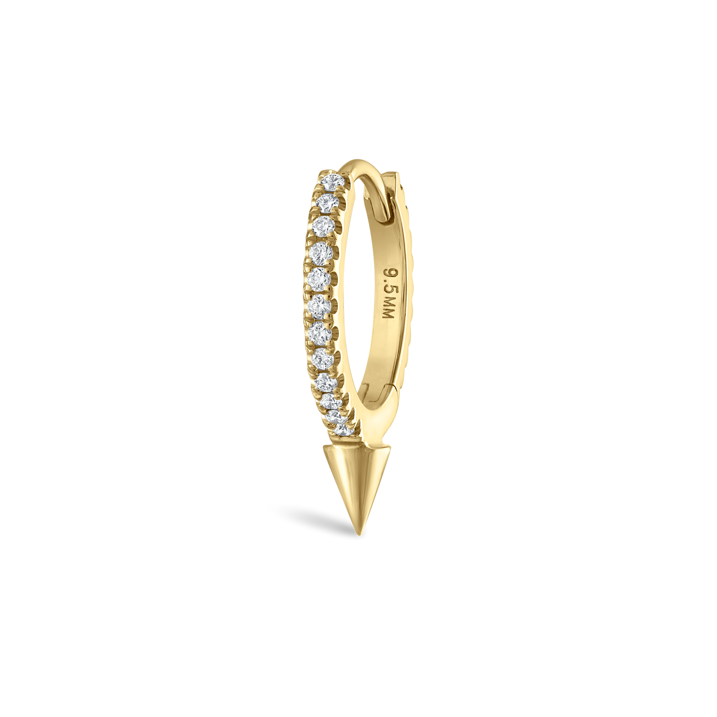 Single Short Spike Diamond Eternity Hoop Earring