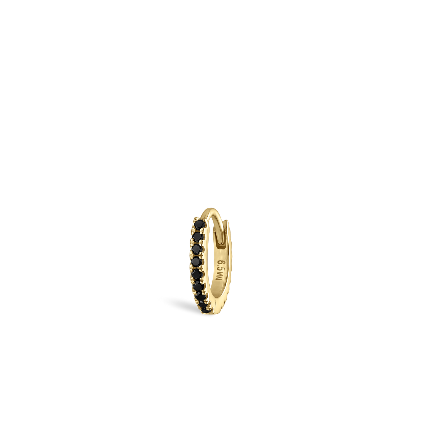Black Diamond Eternity Hoop Earring