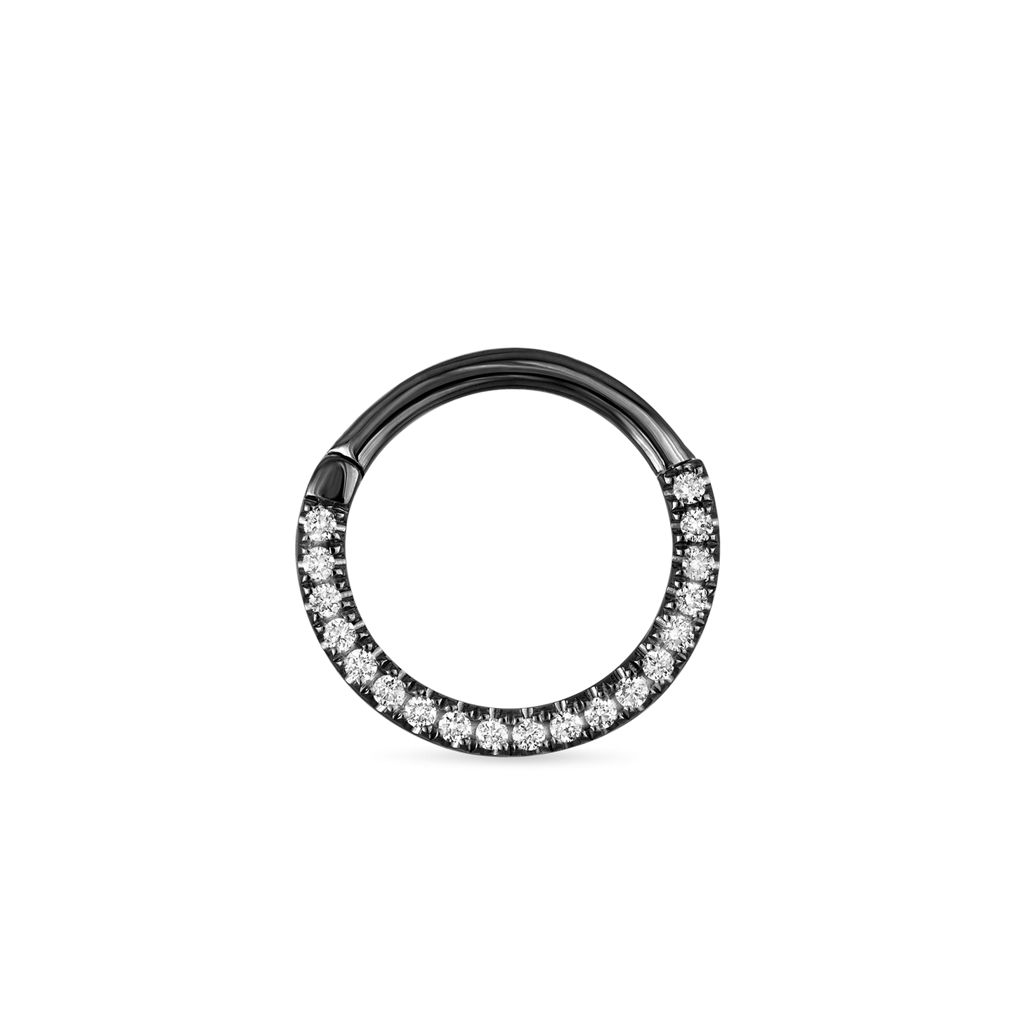 Diamond Horizontal Eternity Hoop Earring