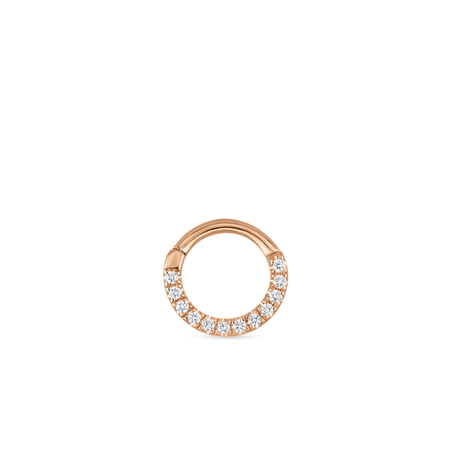 Diamond Horizontal Eternity Hoop Earring