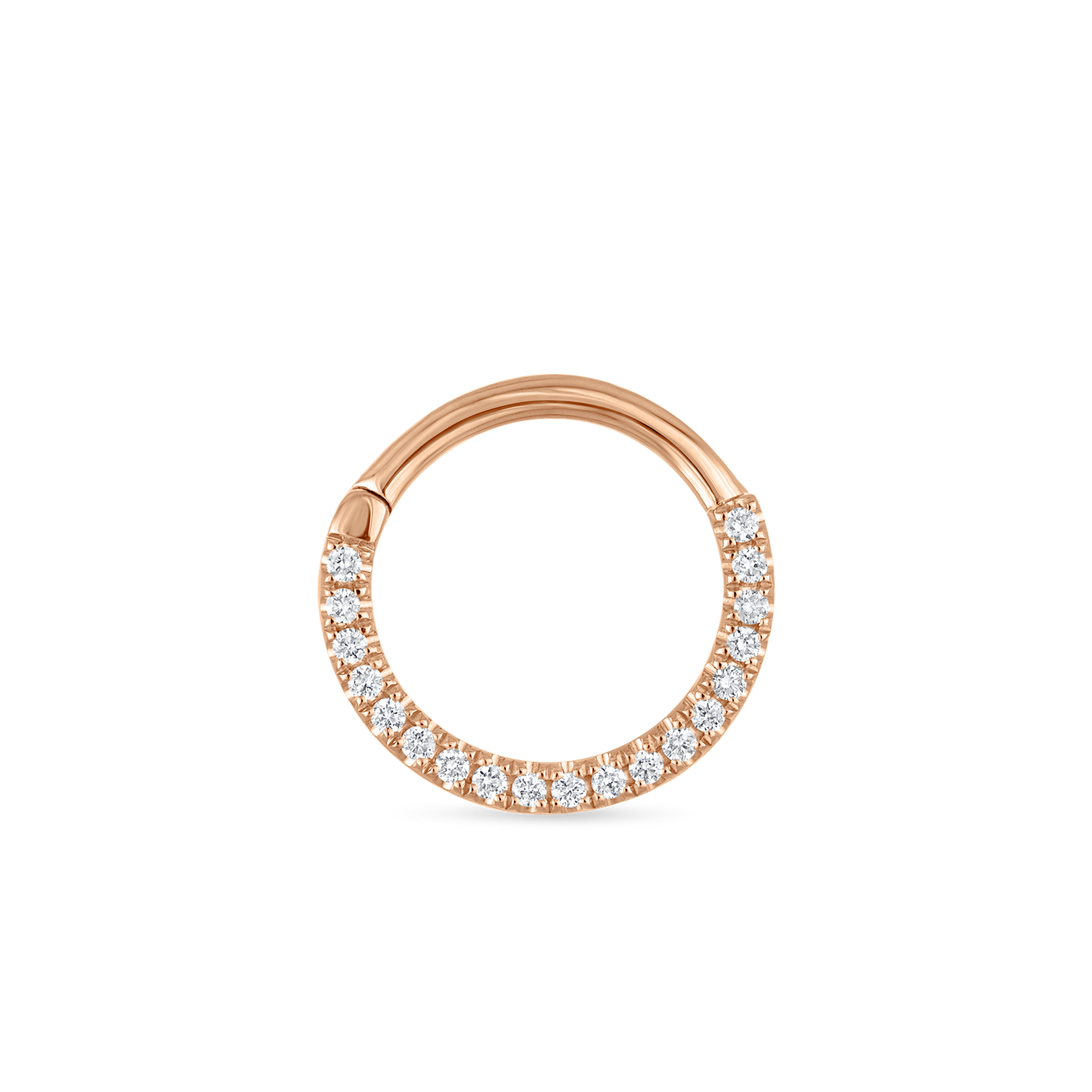 Diamond Horizontal Eternity Hoop Earring