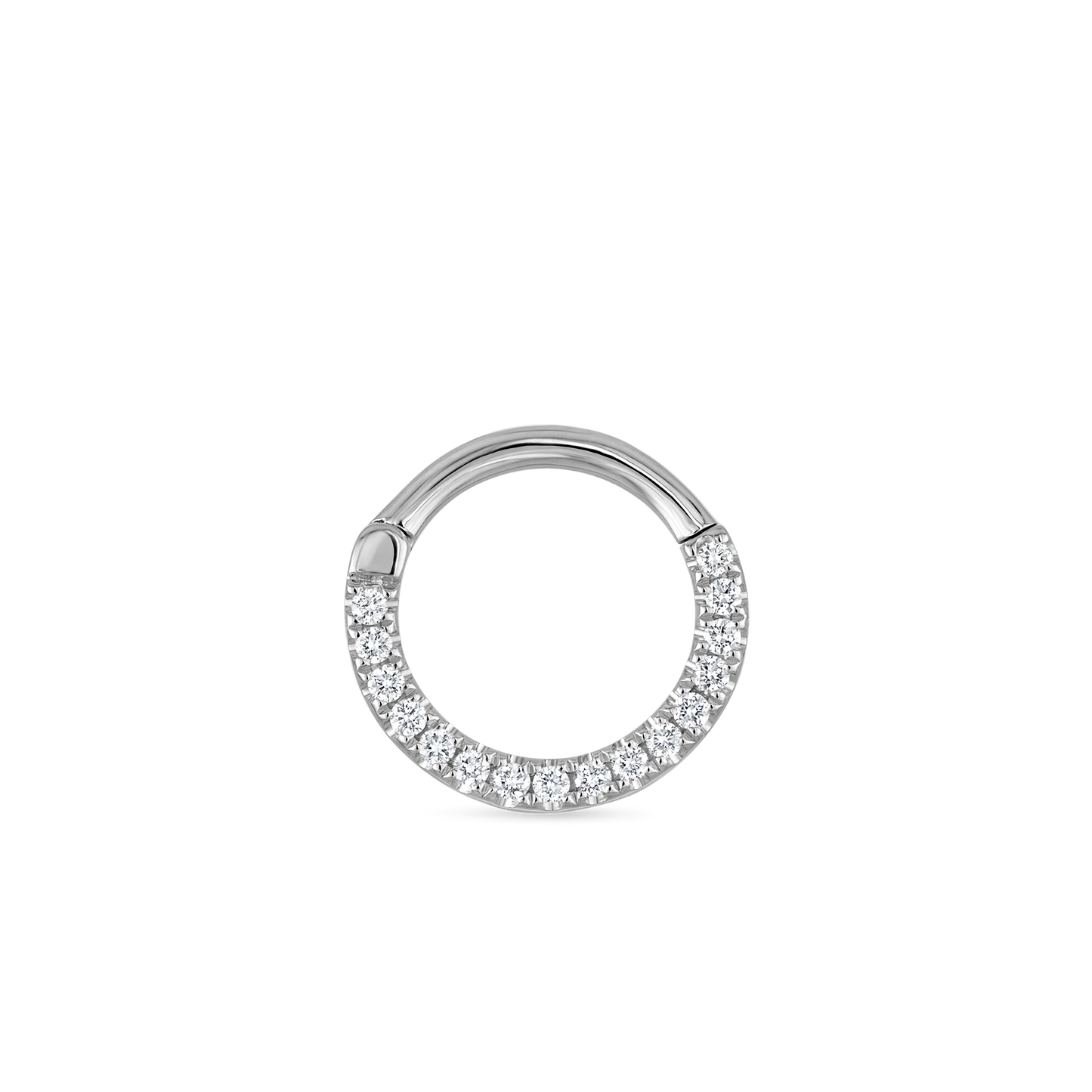 Diamond Horizontal Eternity Hoop Earring