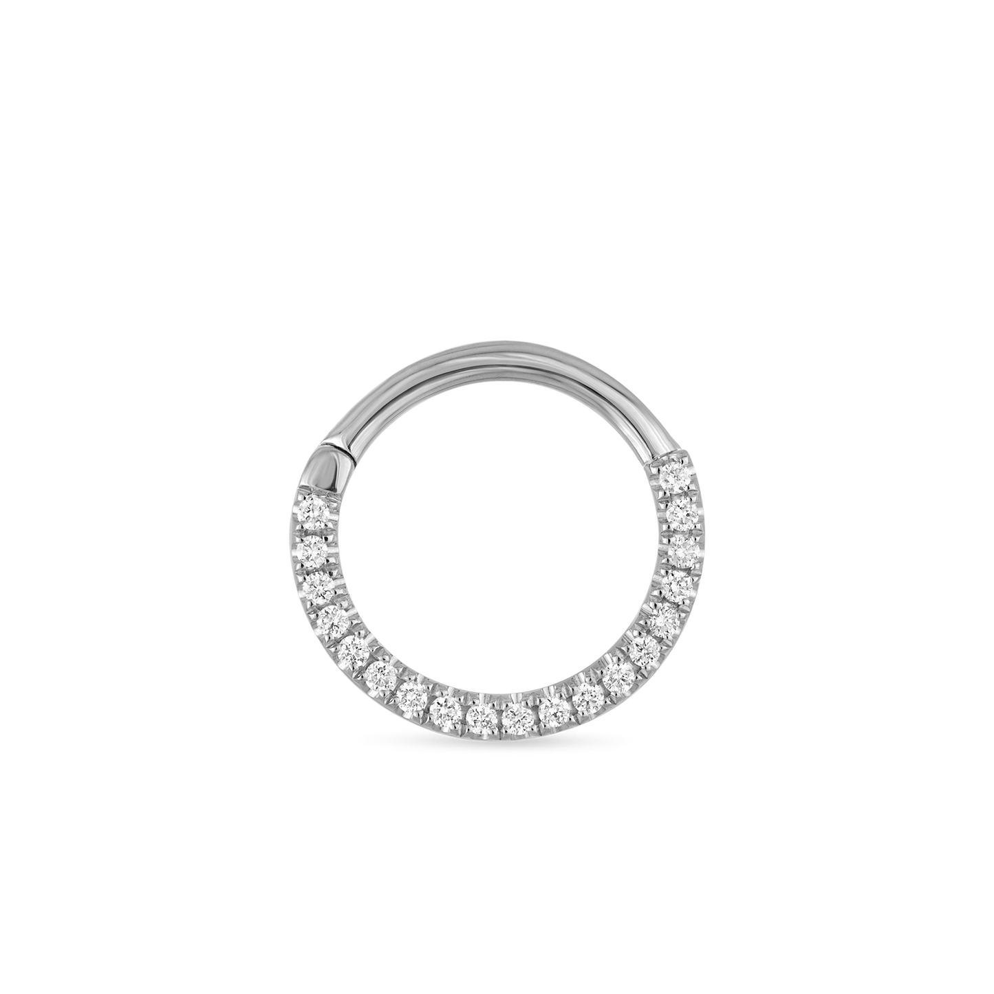 Diamond Horizontal Eternity Hoop Earring