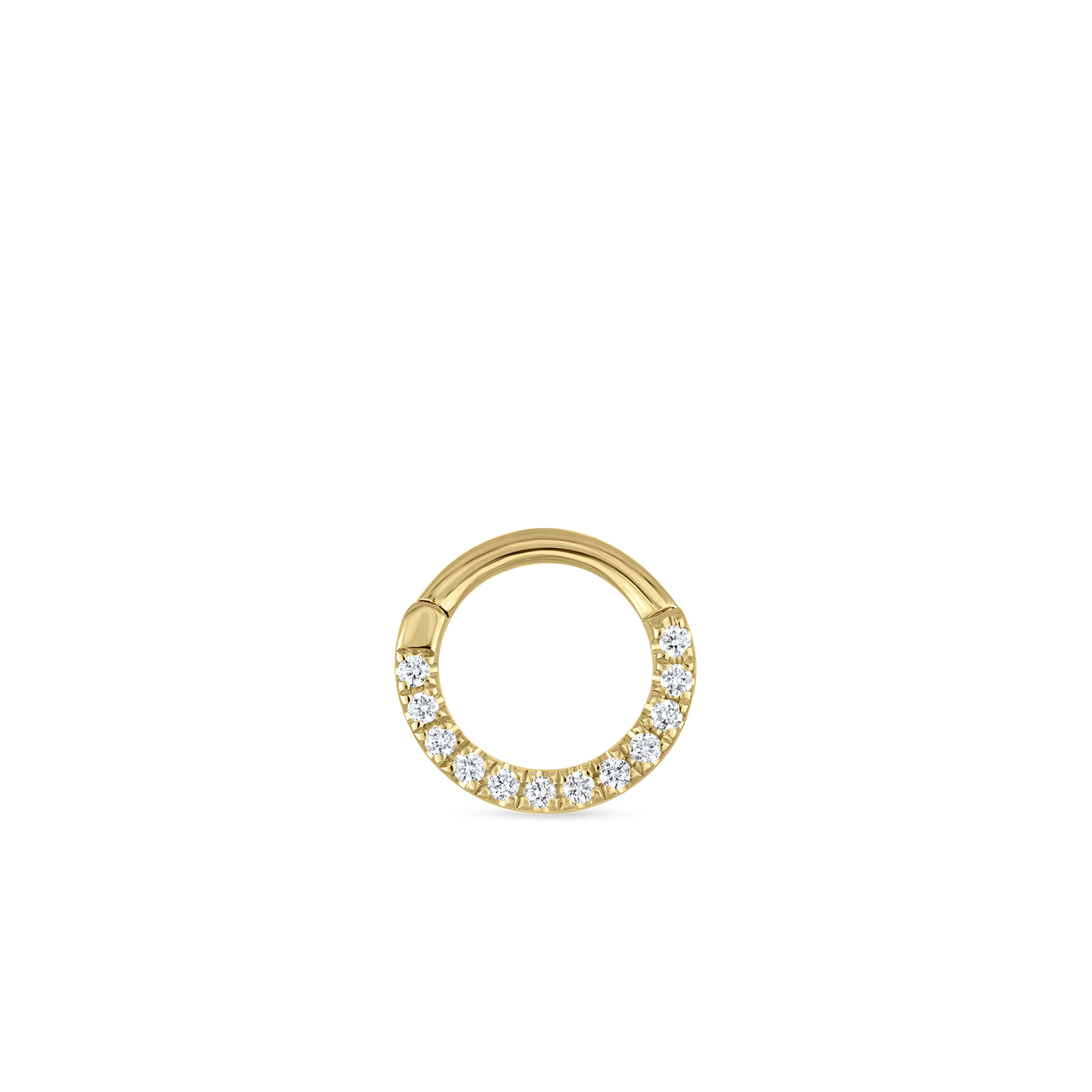 Diamond Horizontal Eternity Hoop Earring