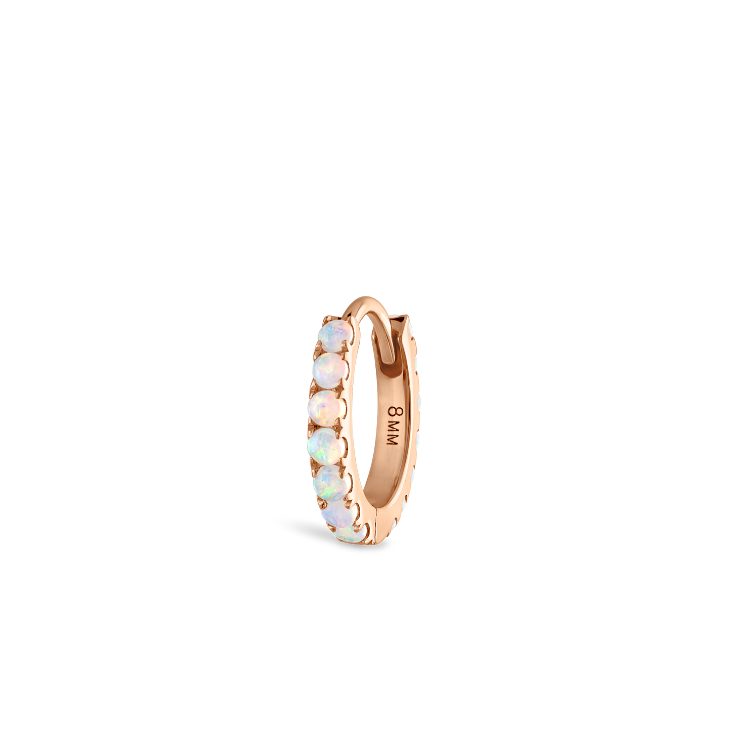 Opal Eternity Hoop Earring