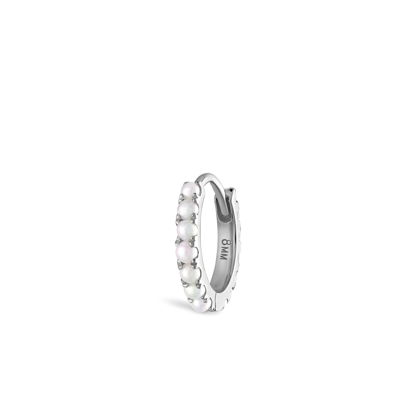 Pearl Eternity Hoop Earring