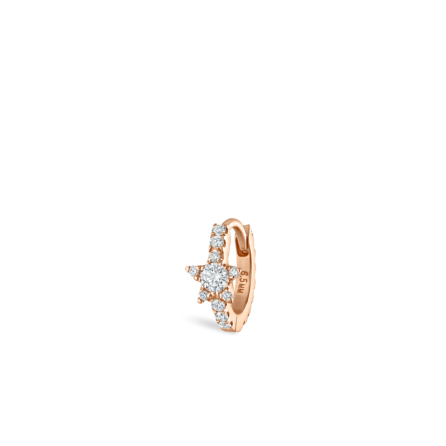 Diamond Star Eternity Hoop Earring