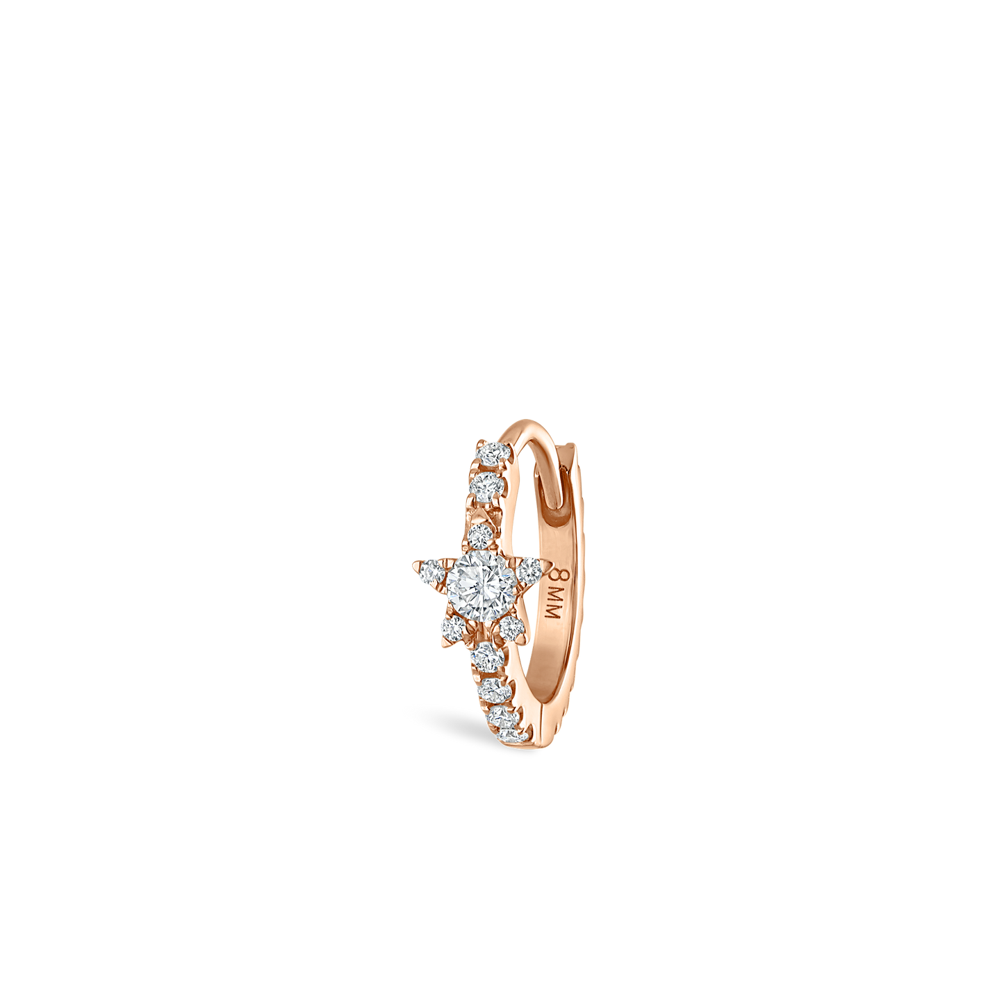 Diamond Star Eternity Hoop Earring
