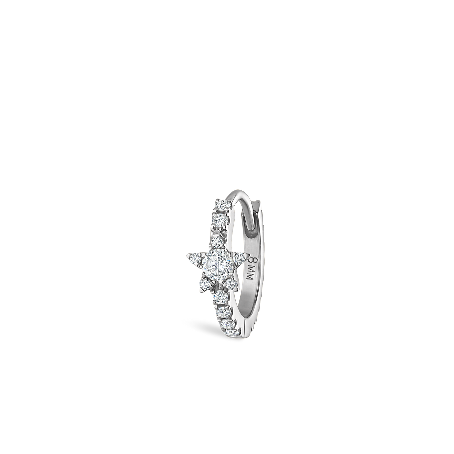 Diamond Star Eternity Hoop Earring