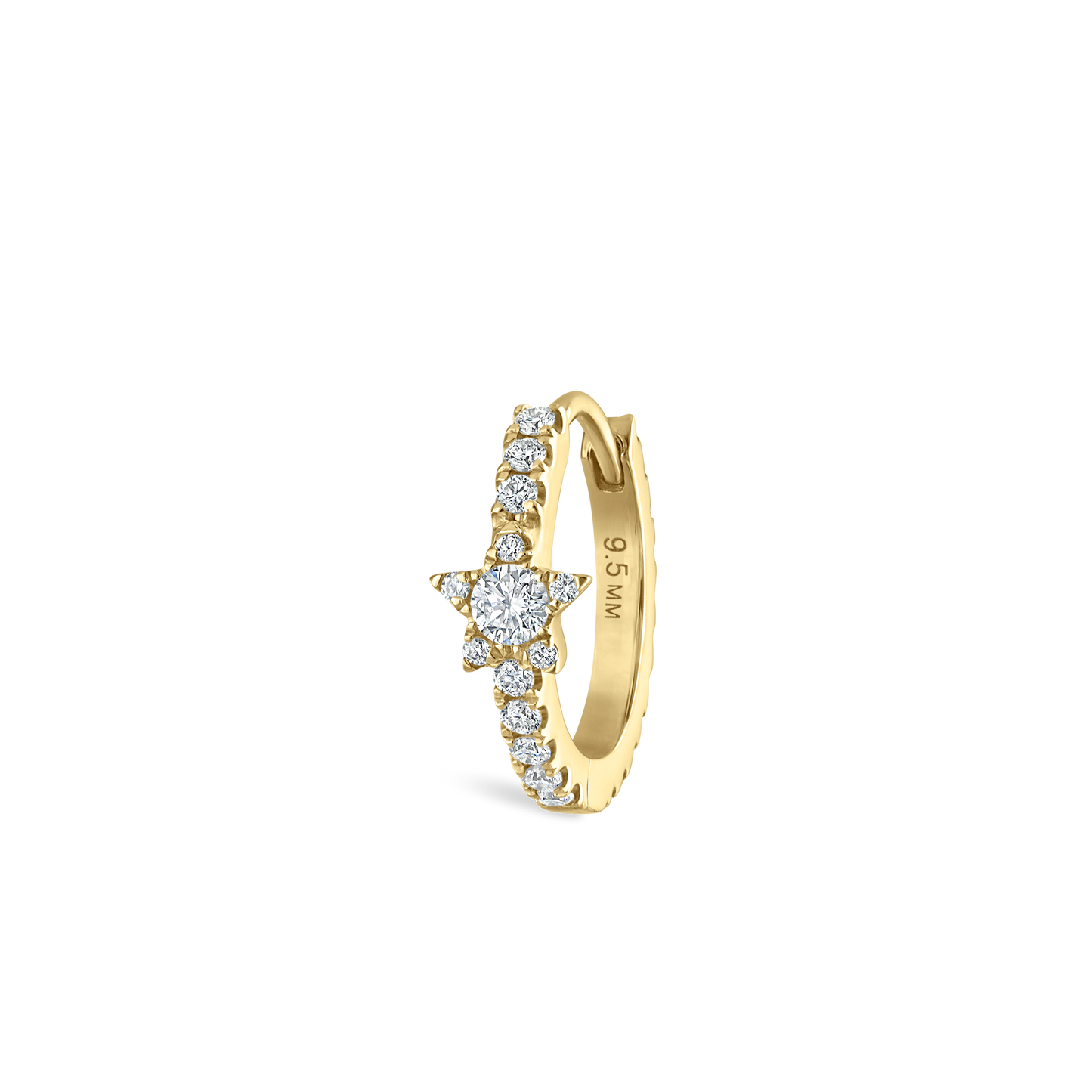 Diamond Star Eternity Hoop Earring