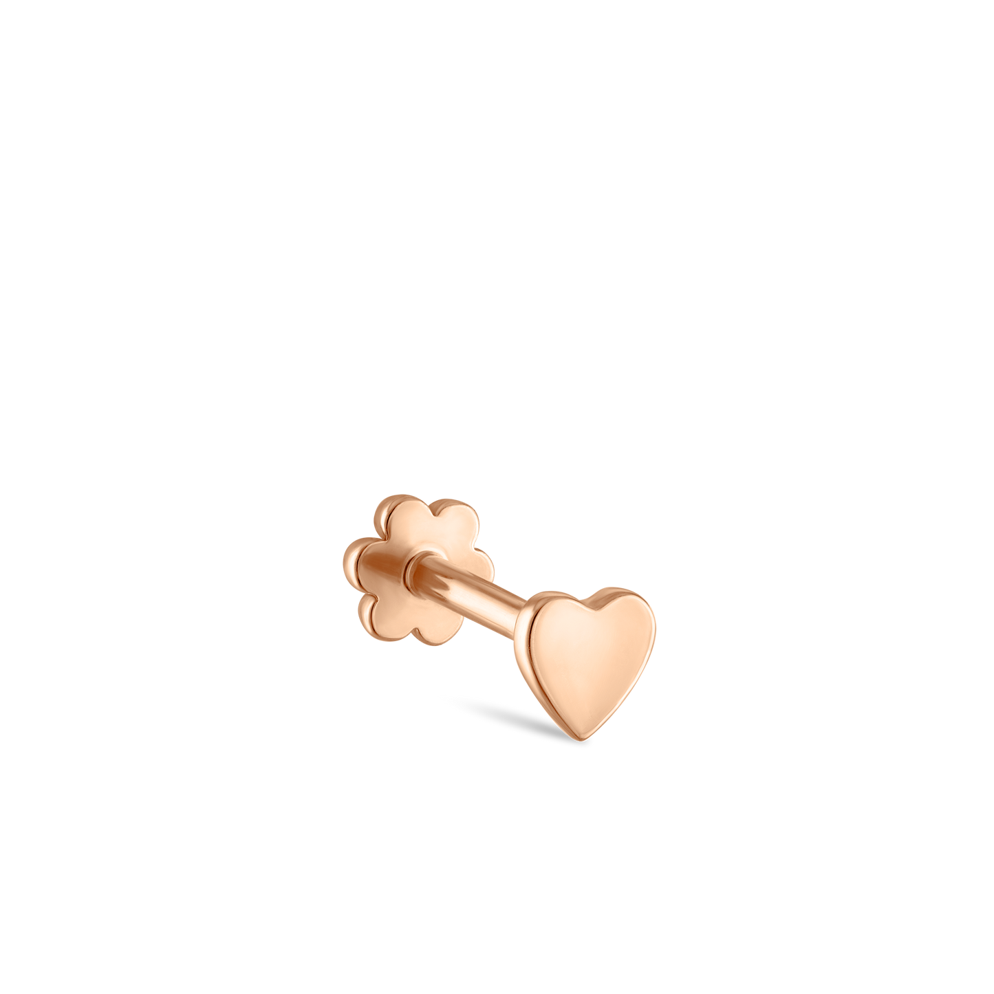 Heart Threaded Stud Earring