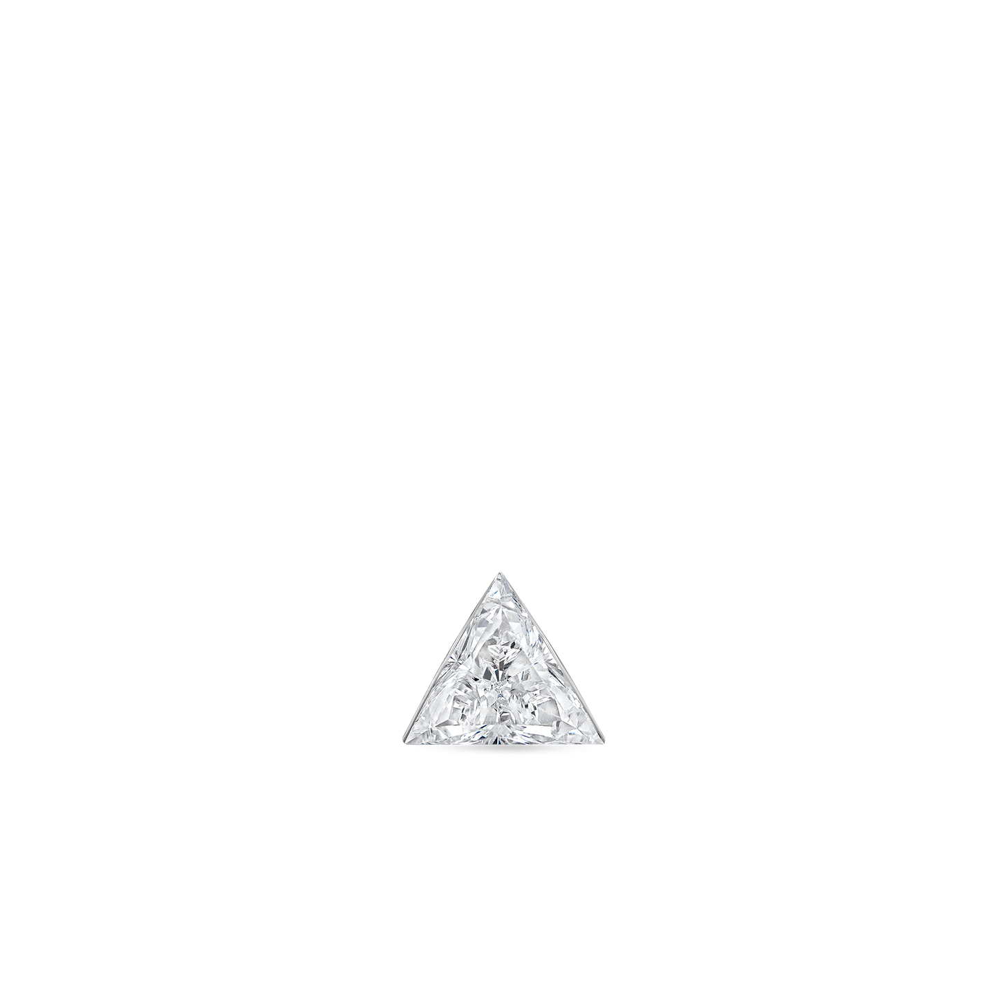 Invisible Set Triangle Diamond Threaded Stud Earring