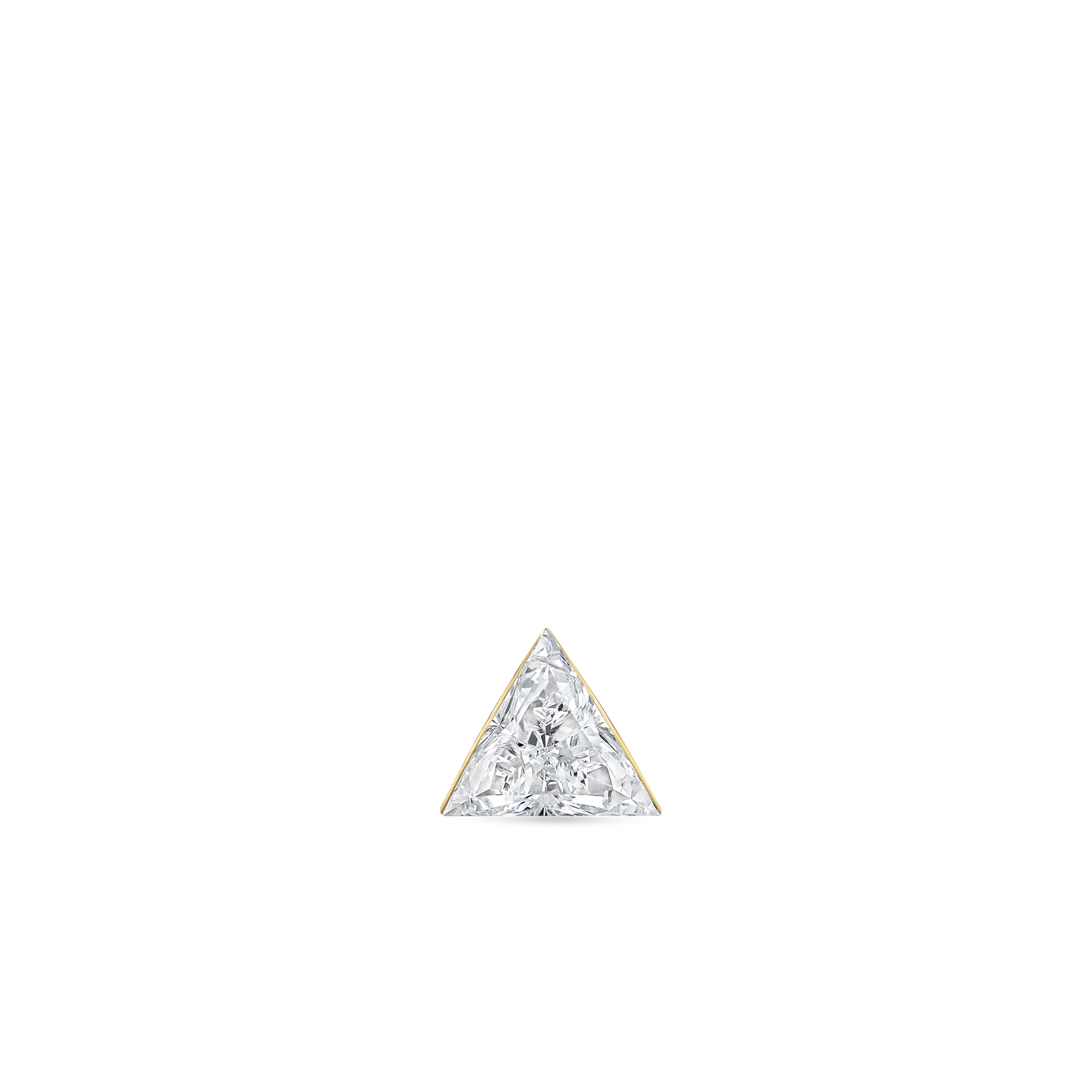 Invisible Set Triangle Diamond Threaded Stud Earring