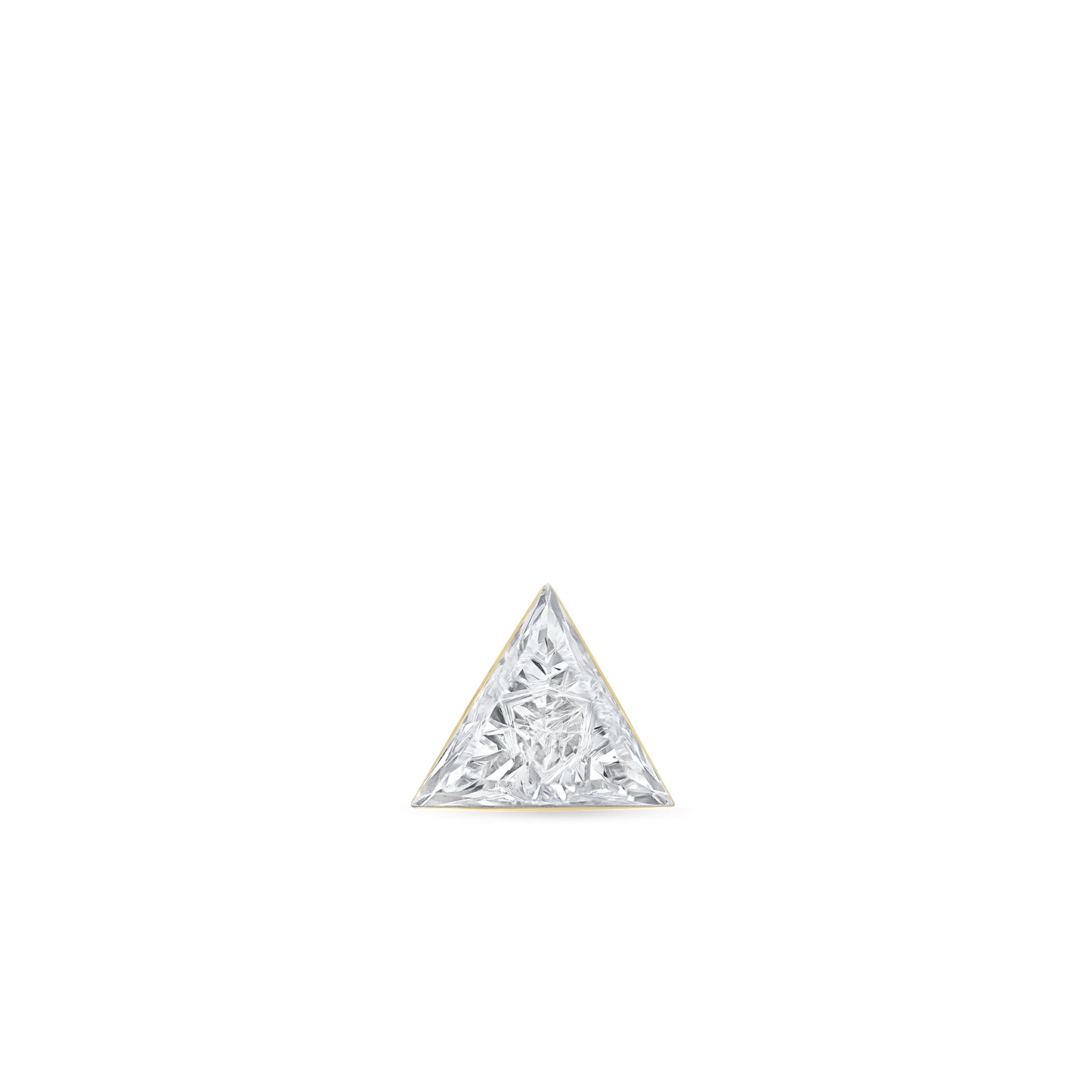 Invisible Set Triangle Diamond Threaded Stud Earring