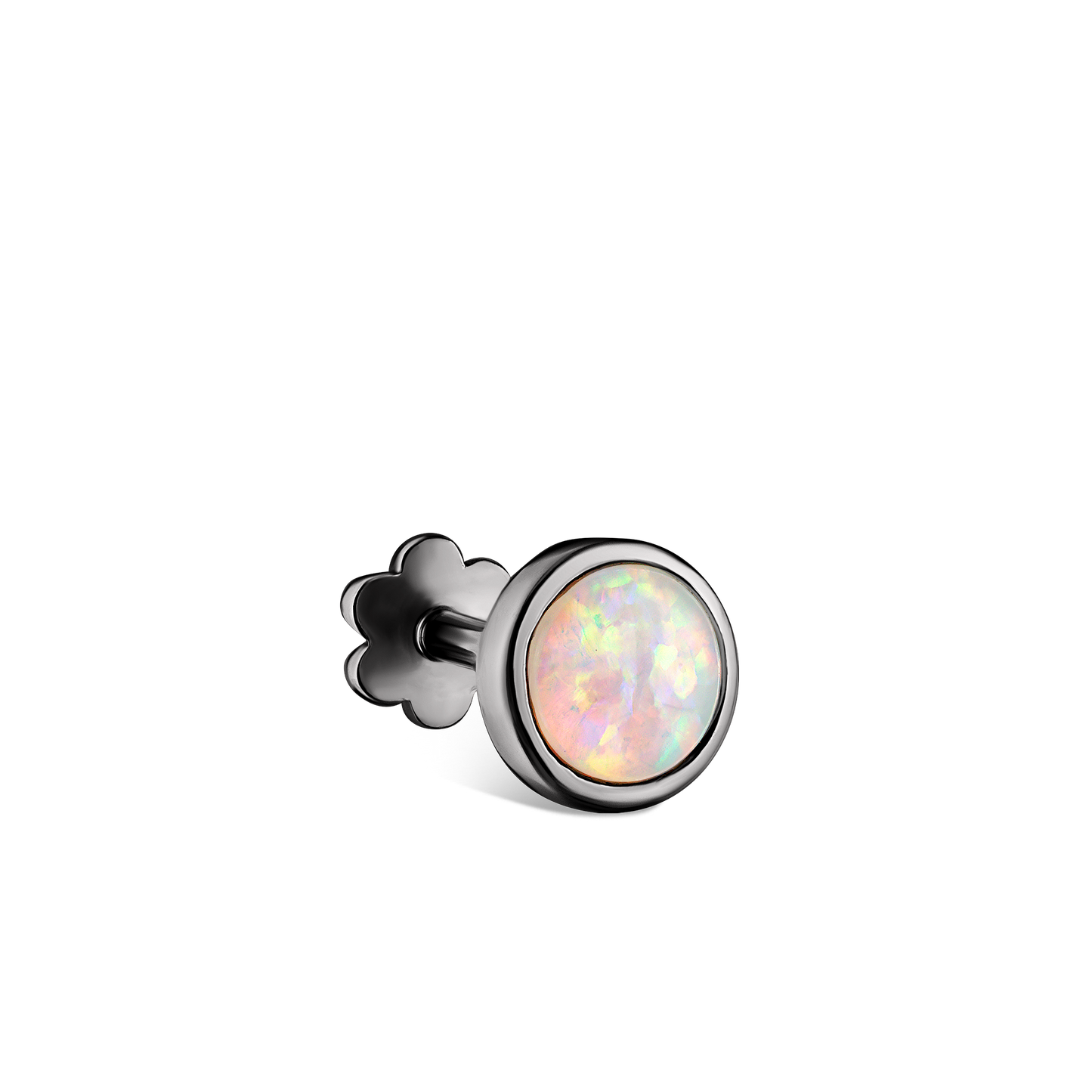 Opal Threaded Stud Earring