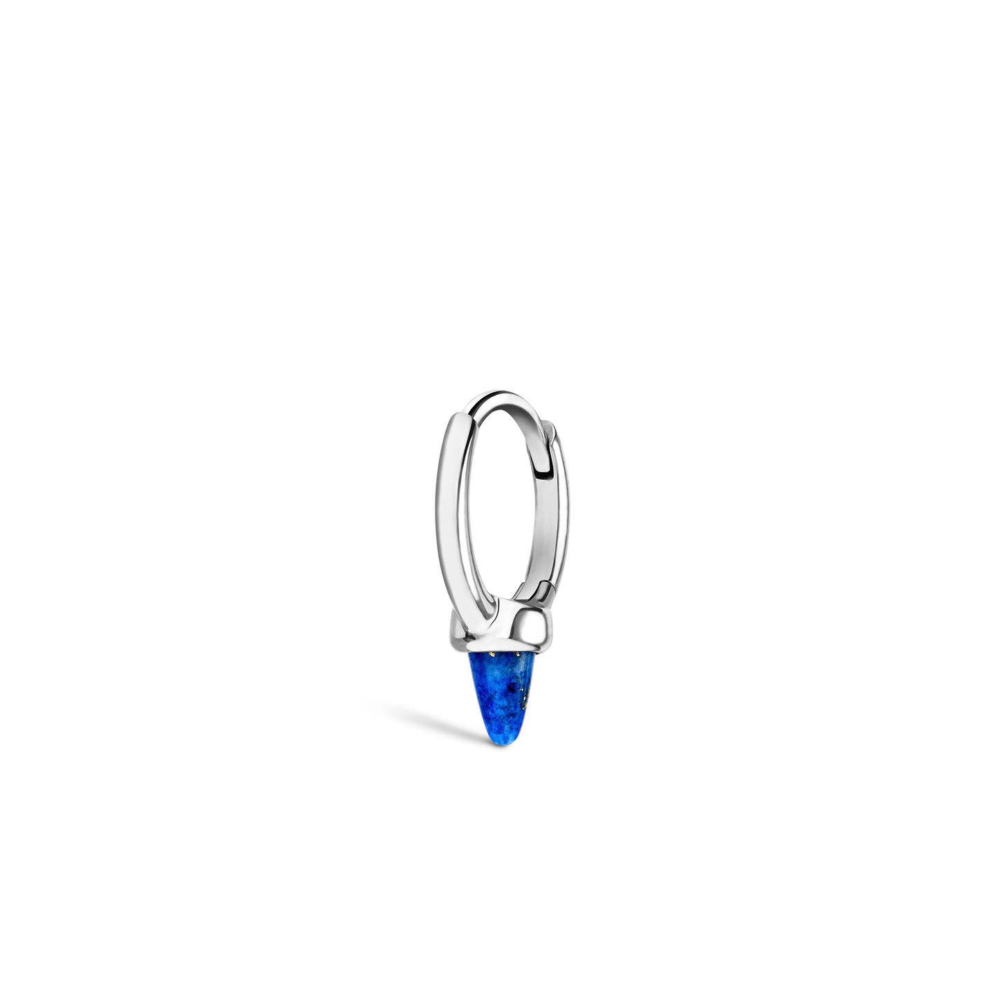 Lapis Single Short Spike Non-Rotating Earring (Non-Rotating)