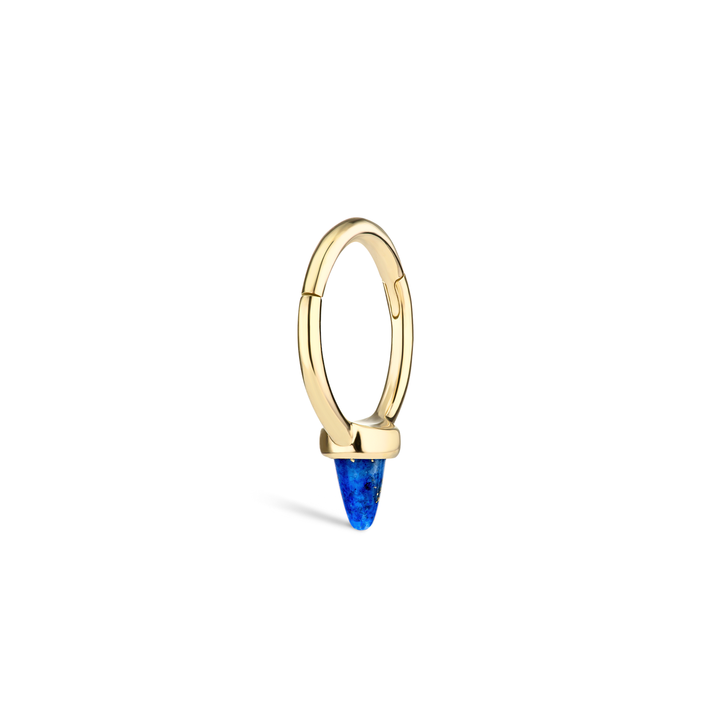 Lapis Single Short Spike Non-Rotating Earring (Non-Rotating)